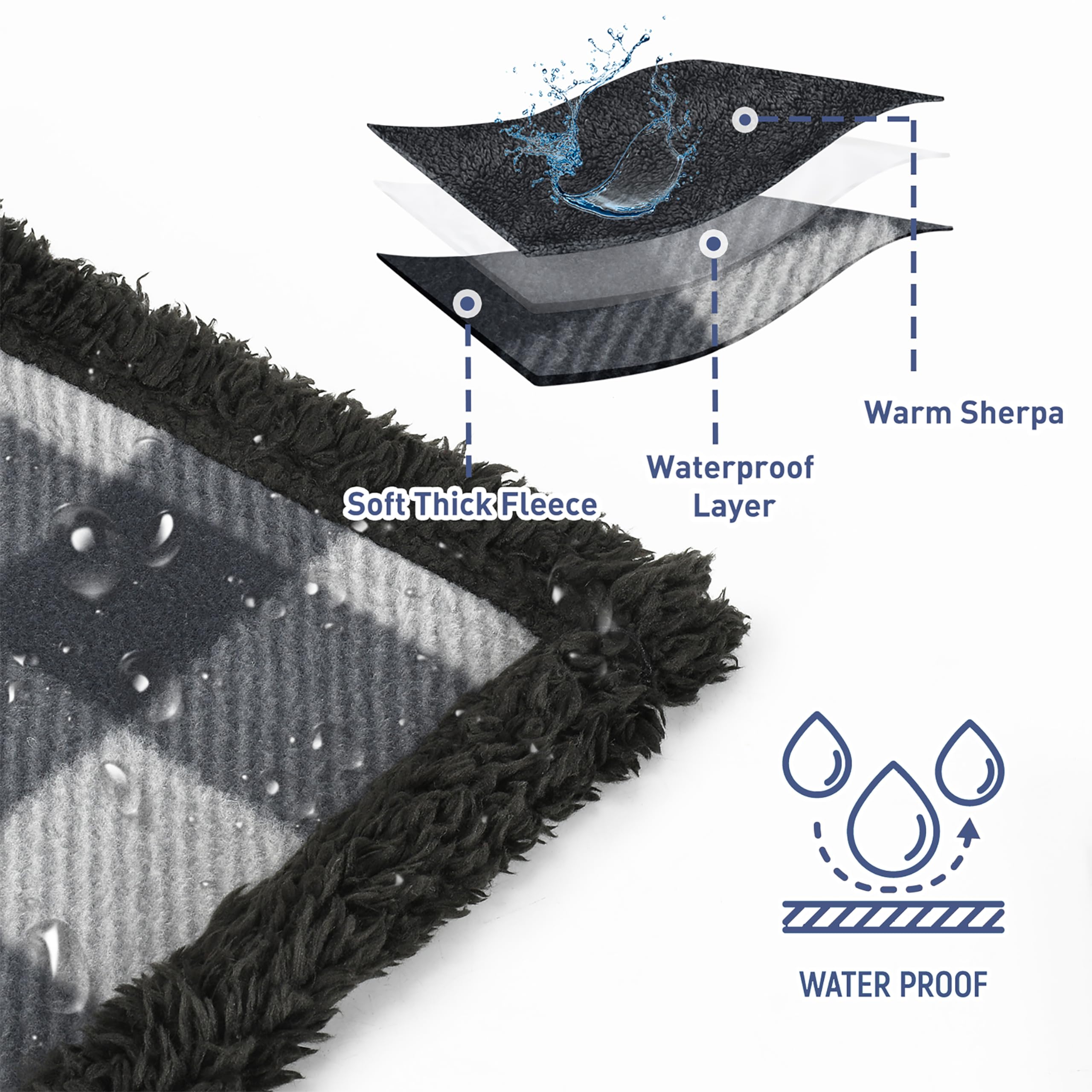 Kritter Planet Waterproof Bed Blanket For Dogs, Intimacy Love Couples Bed Cover Leakproof, Reversible Protector Furniture Couch