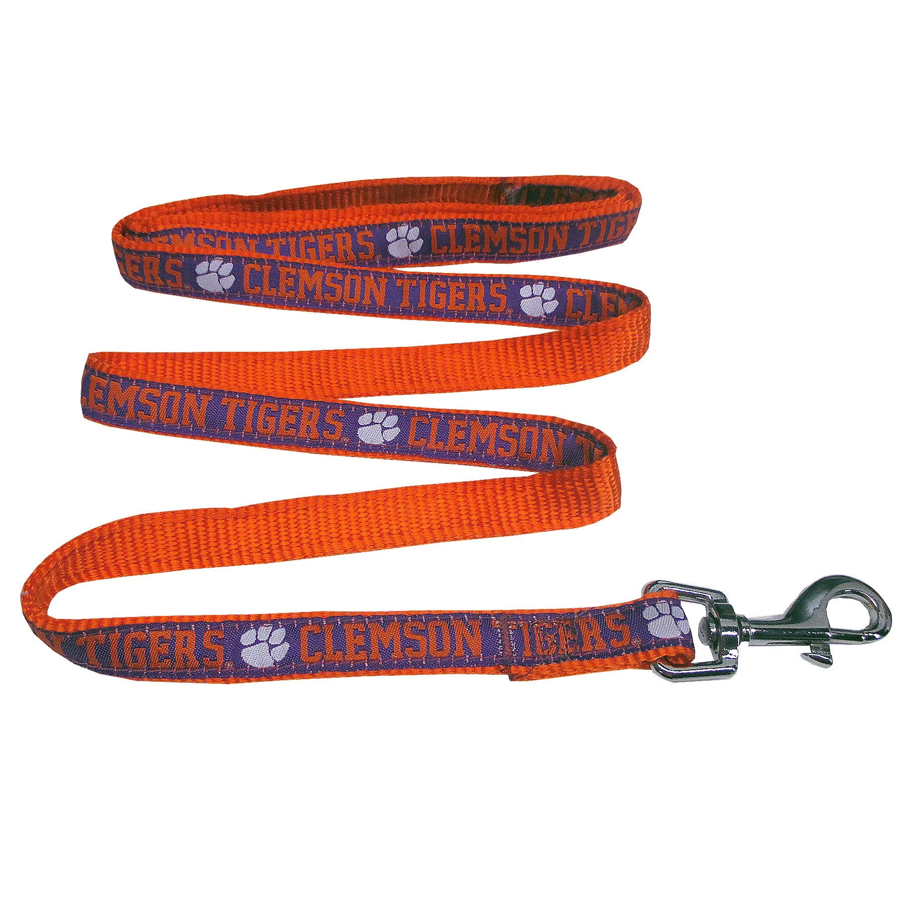 Ncaa Pet Leash, Large, Clemson Tigers, Dog Leash, Shiny & Colorful Leash For Dogs & Cats Licensed By The Ncaa