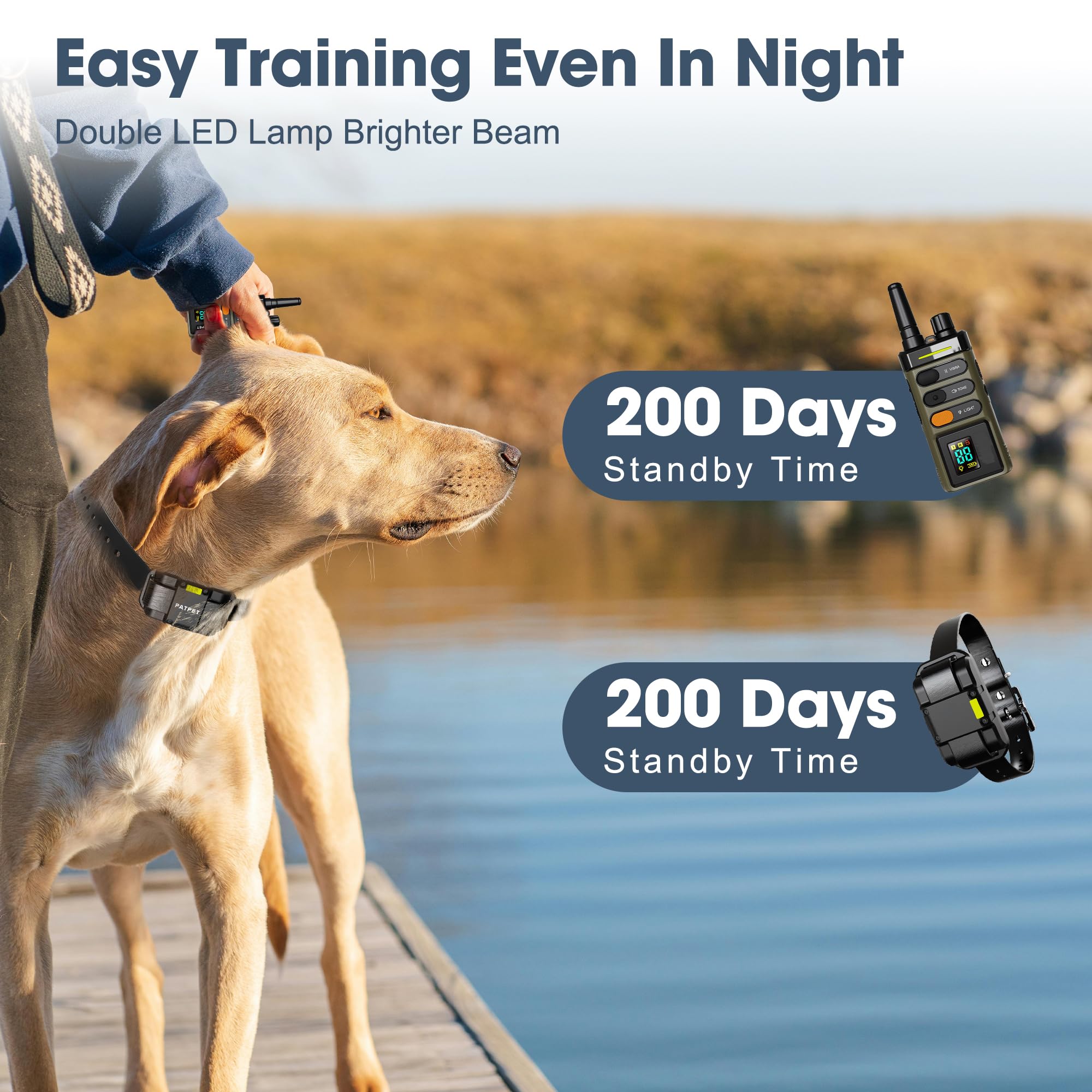 Deyniysty Dog Shock Collar, 5300Ft (1Mile) Range Remote Control Unit And Innovative Dog Training Collar With Ipx7 Waterproofing,