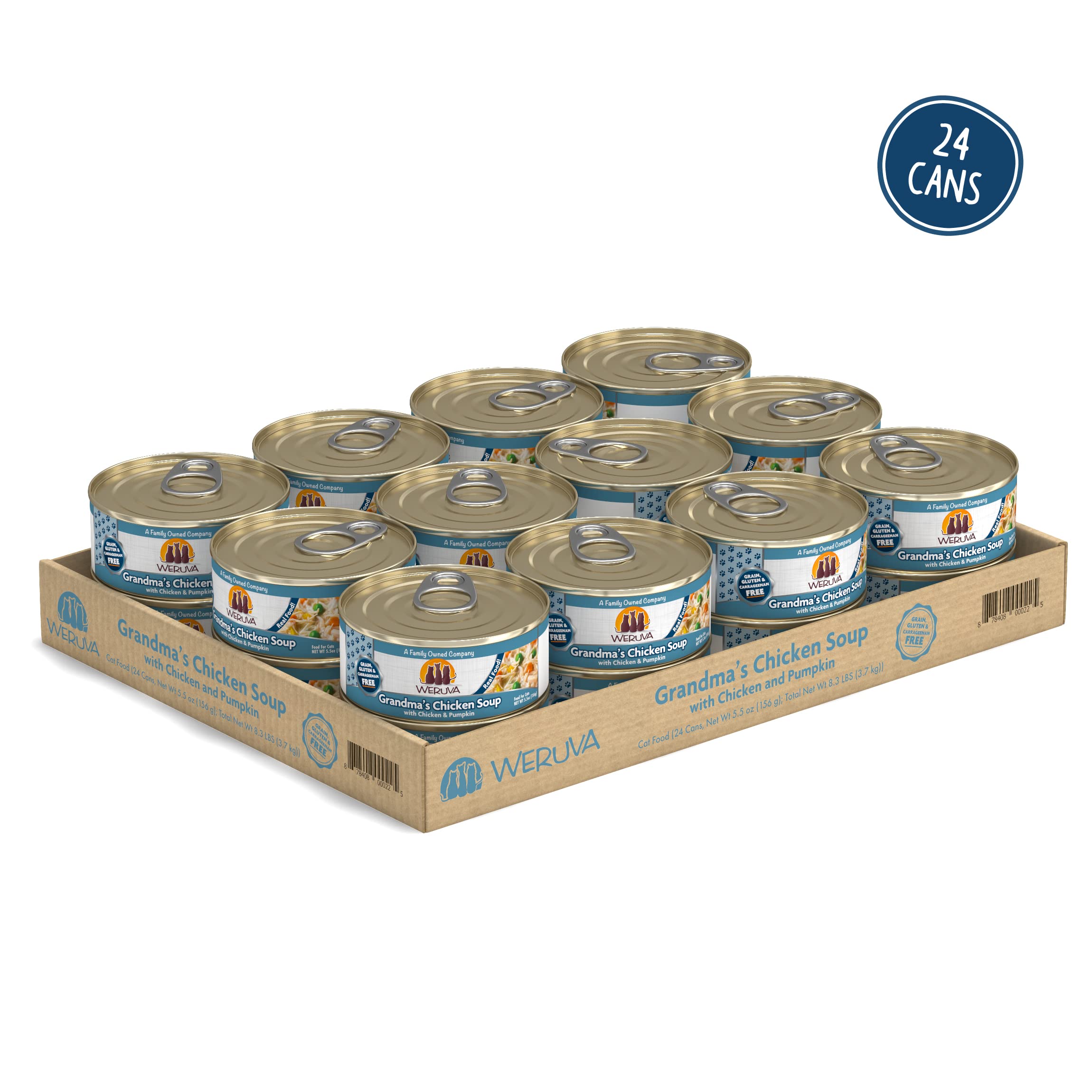 Weruva Classic Cat Food, Grandma?S Chicken Soup with Chicken Breast & Veggies, 5.5Oz Can (Pack of 24)