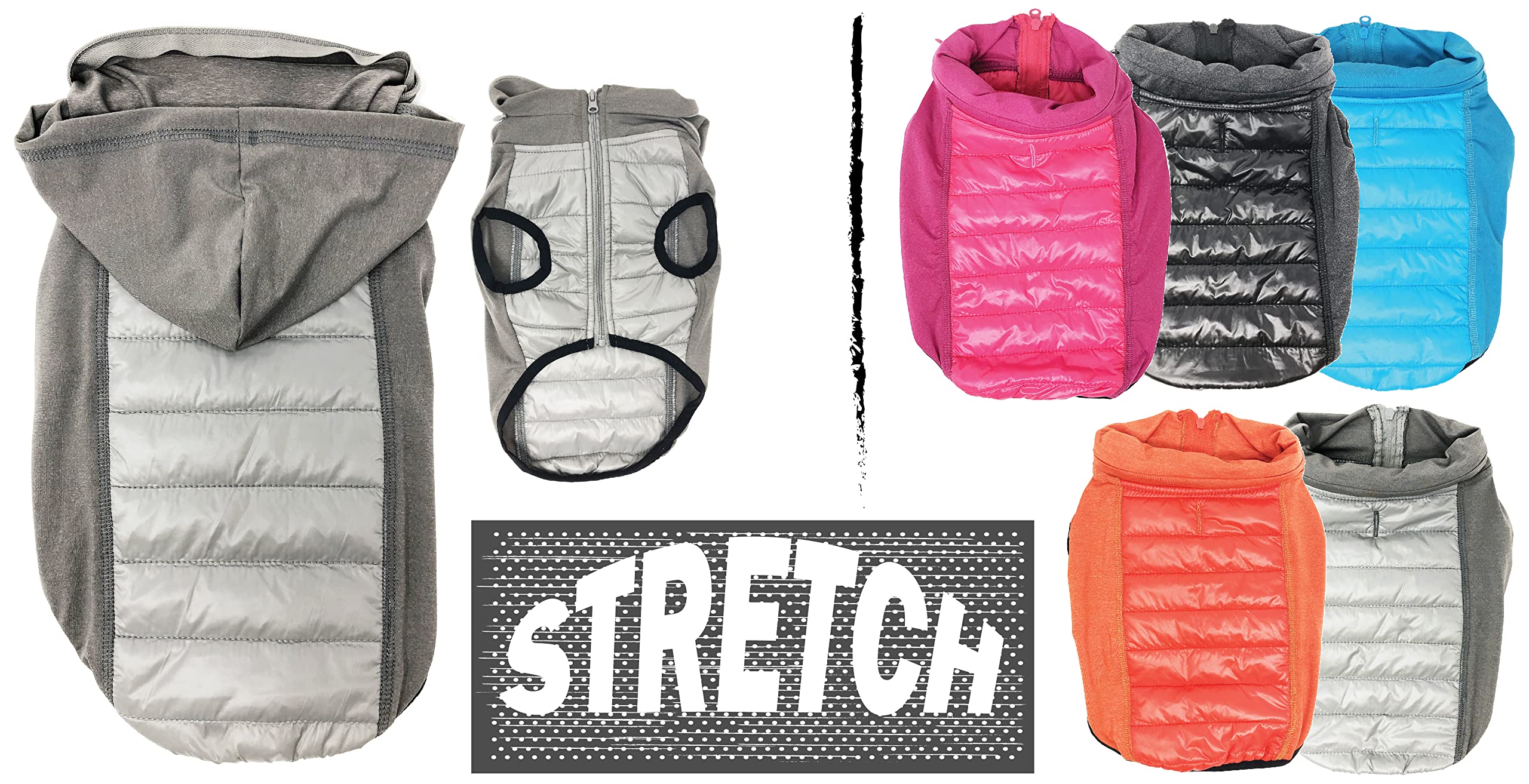 Pet Life Apex Lightweight Hybrid Stretch And Quick-Dry Dog Coat With Pop Out Hood, Sm, Blue