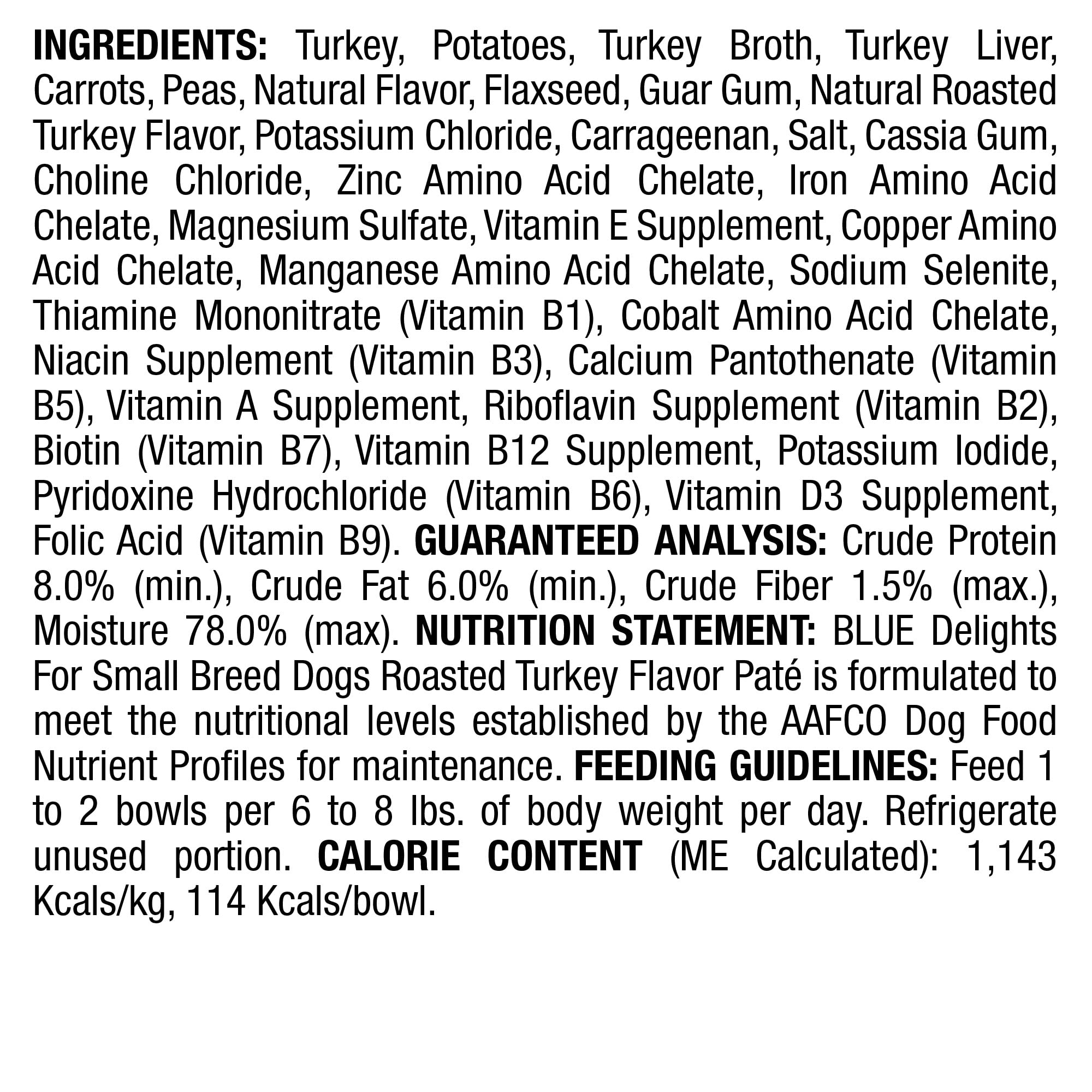 Blue Buffalo Delights Wet Dog Food Cups, Roasted Turkey Flavor, 3.5 oz (Pack of 12)