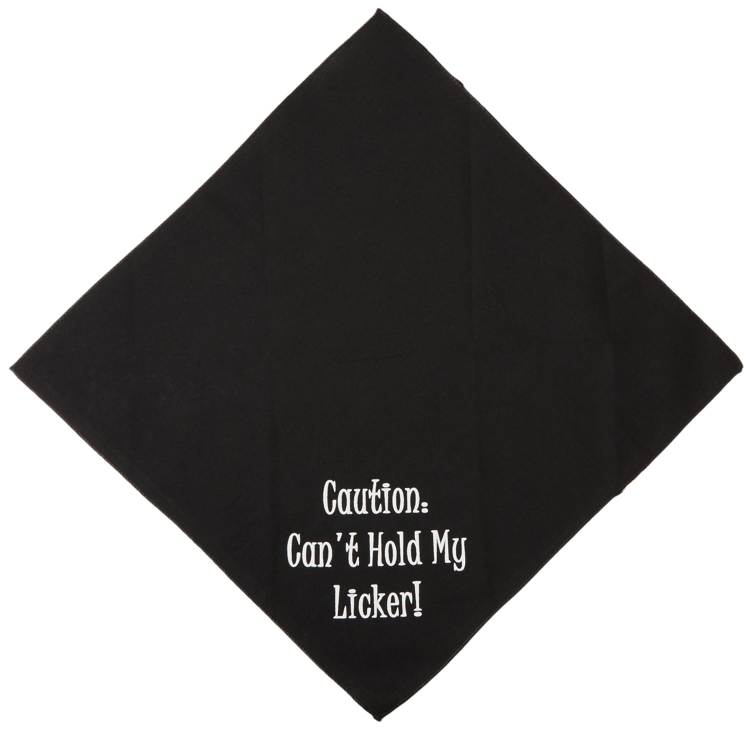 Mirage Pet Products Can't Hold My Licker Screen Print Bandana for Pets, Large, Black