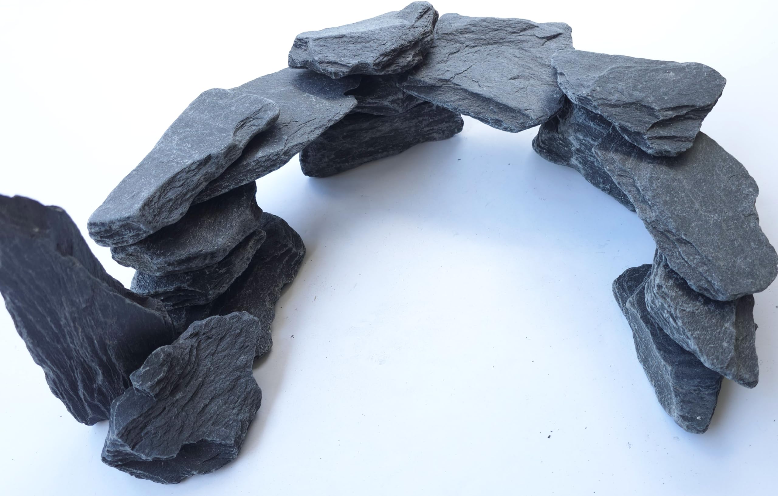 Small World Slate & Stone Natural Slate Rocks for Miniature Gardens, 3-5 Inch, 12 Pounds