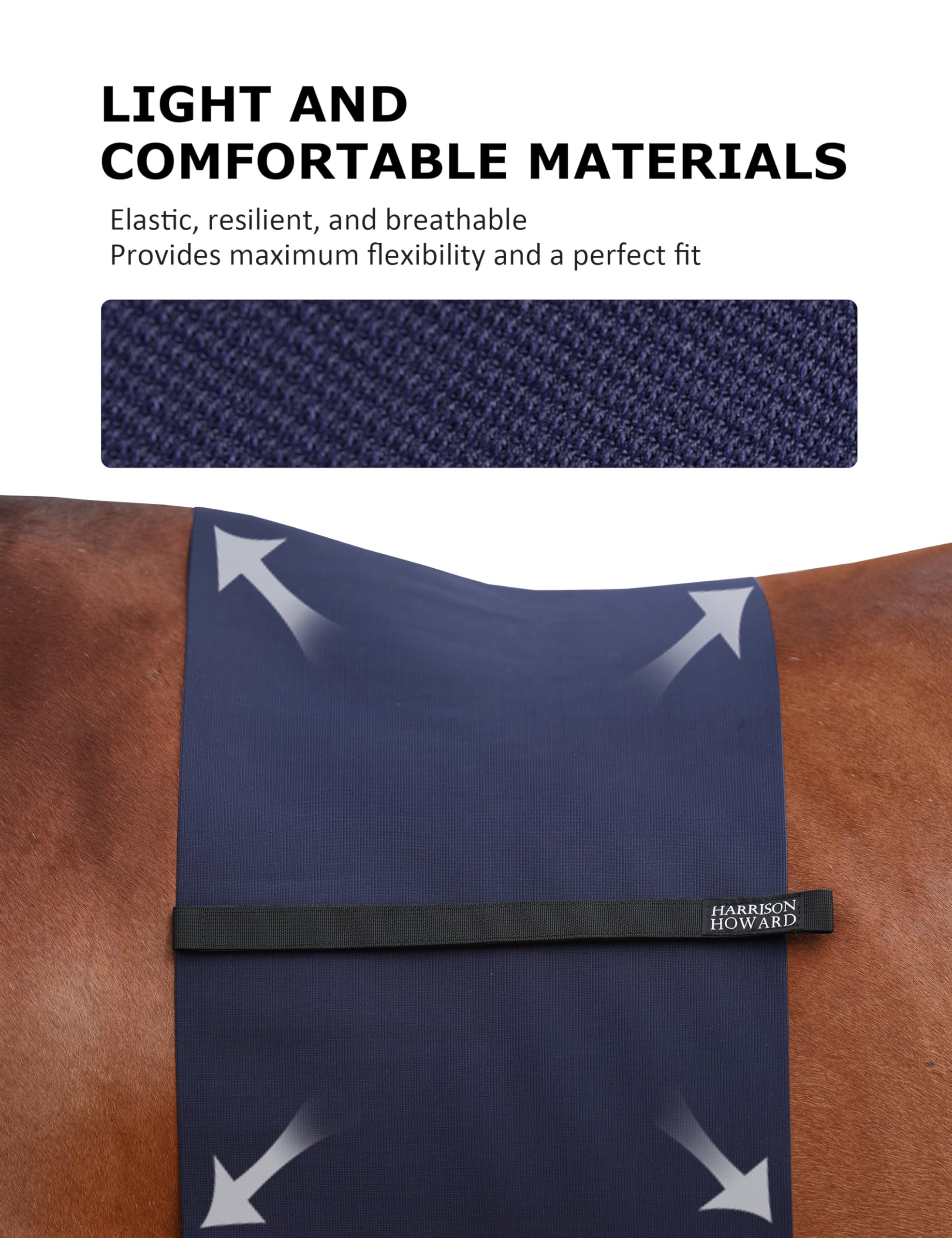 Harrison Howard Horse Belly Guard Body Bandage Wrap Spur Mark Protector Belly Cover Skin Guard Navy Xl