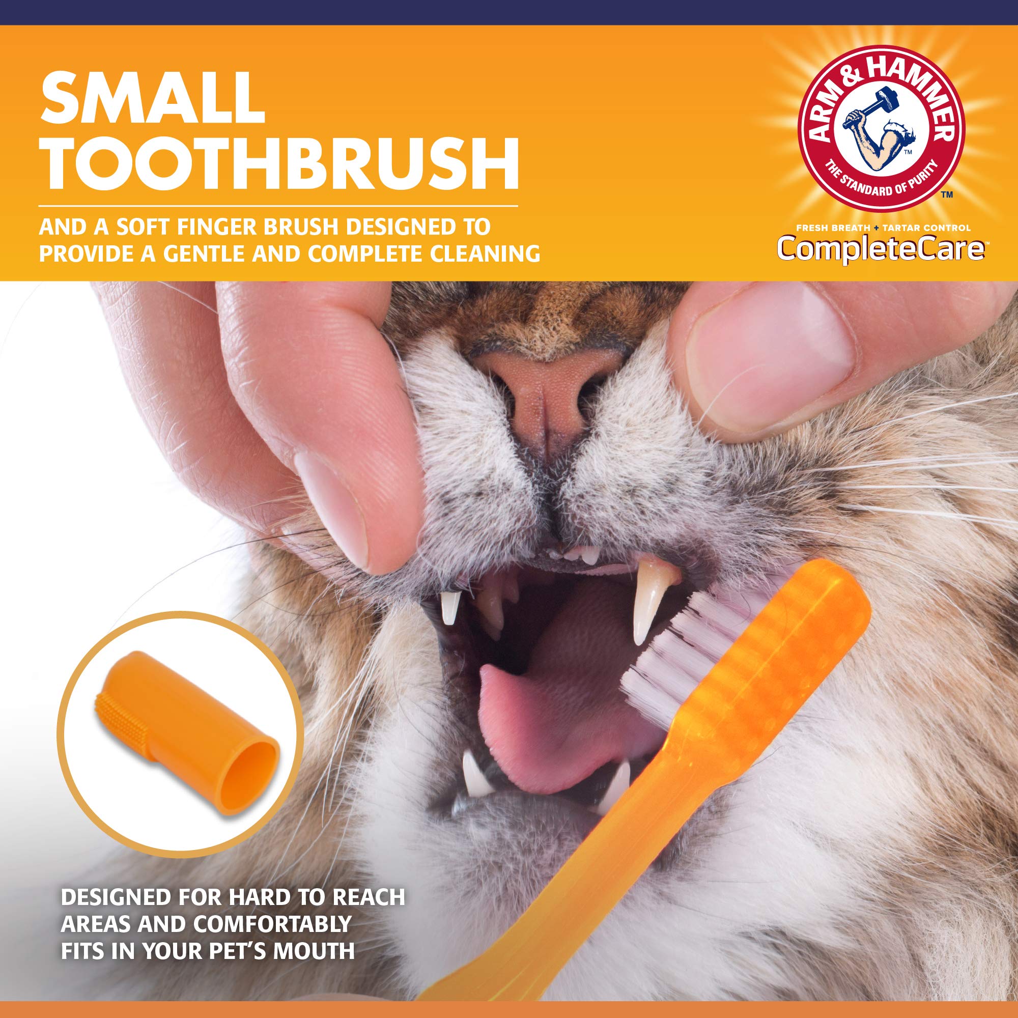 Arm & Hammer for Pets Complete Care Cat & Kitten Dental Kit | Includes 2.5 oz Tuna Flavor Enzymatic Cat Toothpaste, Cat Toothbru