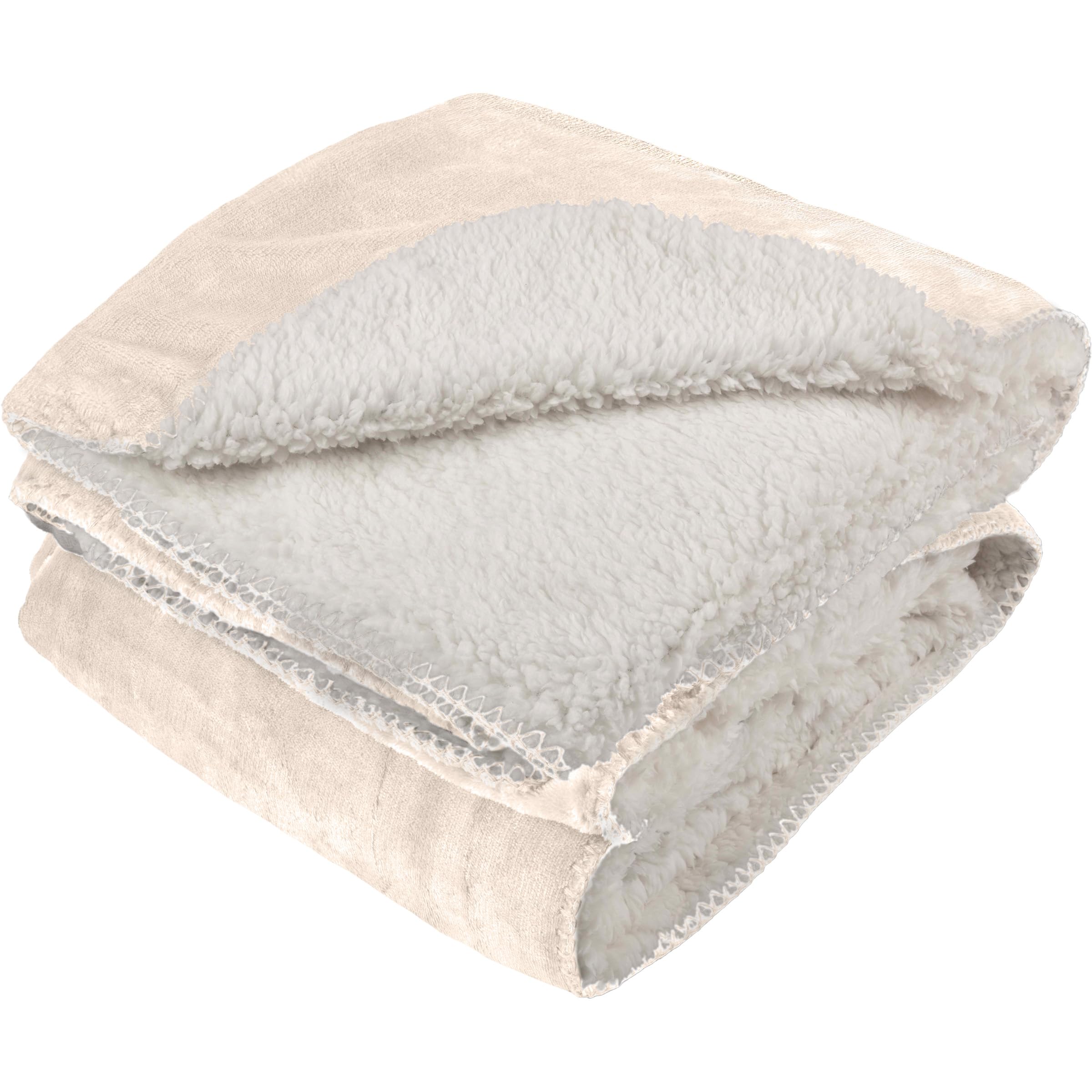 PETMAKER Dog Blanket - 60x80in Reversible Sherpa Blanket - Throw Blankets for Bed, Couch, Crate, or Car - Machine Washable Puppy
