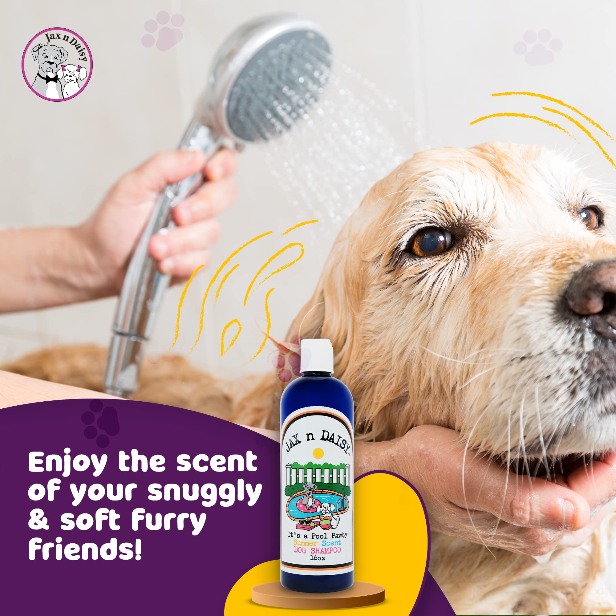 Jax N Daisy It S A Pool Pawty Summer Scent Dog Shampoo Essential Oil Shampoo For Dogs Gentle Dog Hair Cleanser Fresh Clean Cruel