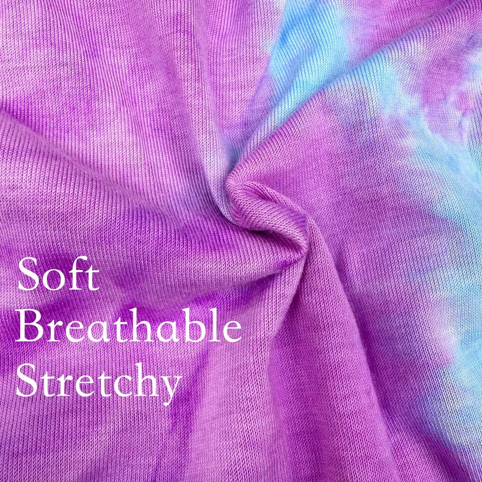 D.E.E Cotton Dog Shirts Large Tie Dye Dog Clothes Lightweight Girl Boy Big (Purpleblue, 3X-Large)