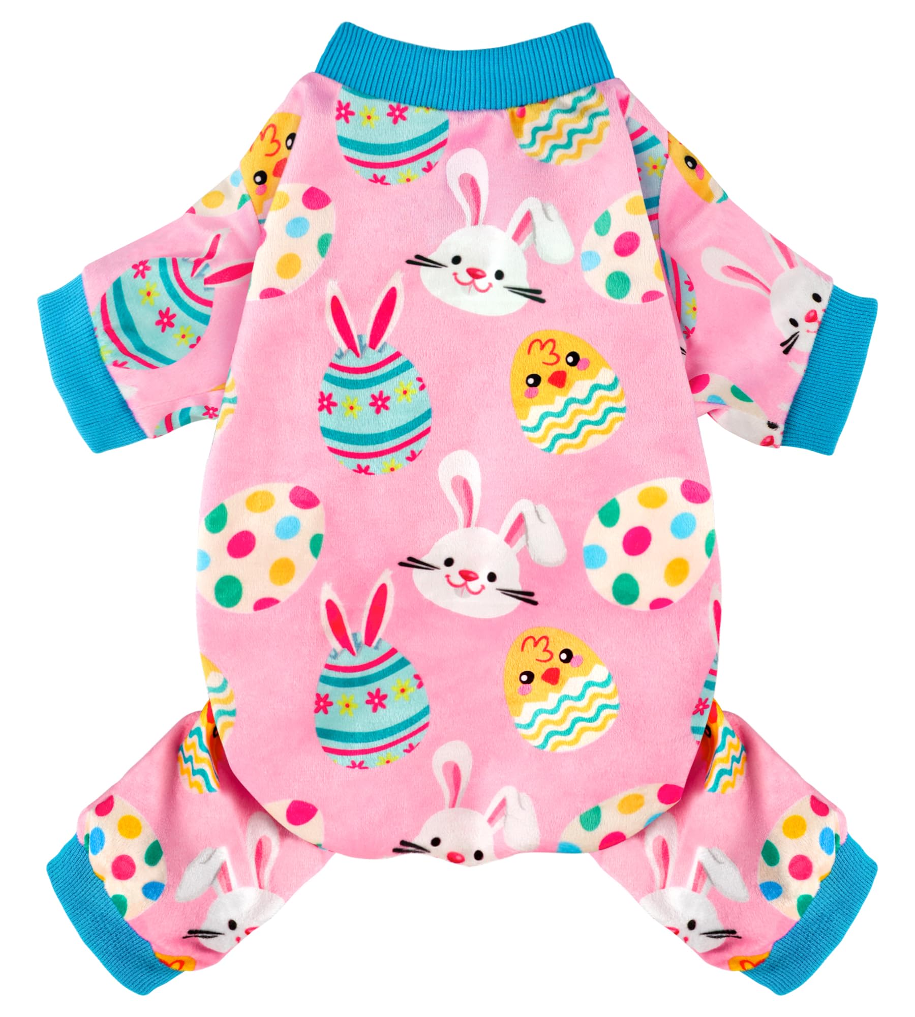 Dog Easter Outfit Dog Pajamas Soft Lightweight Velvet Pet Onesie Easter Dogs Clothes For Small Medium Large Pet Dogs Cats