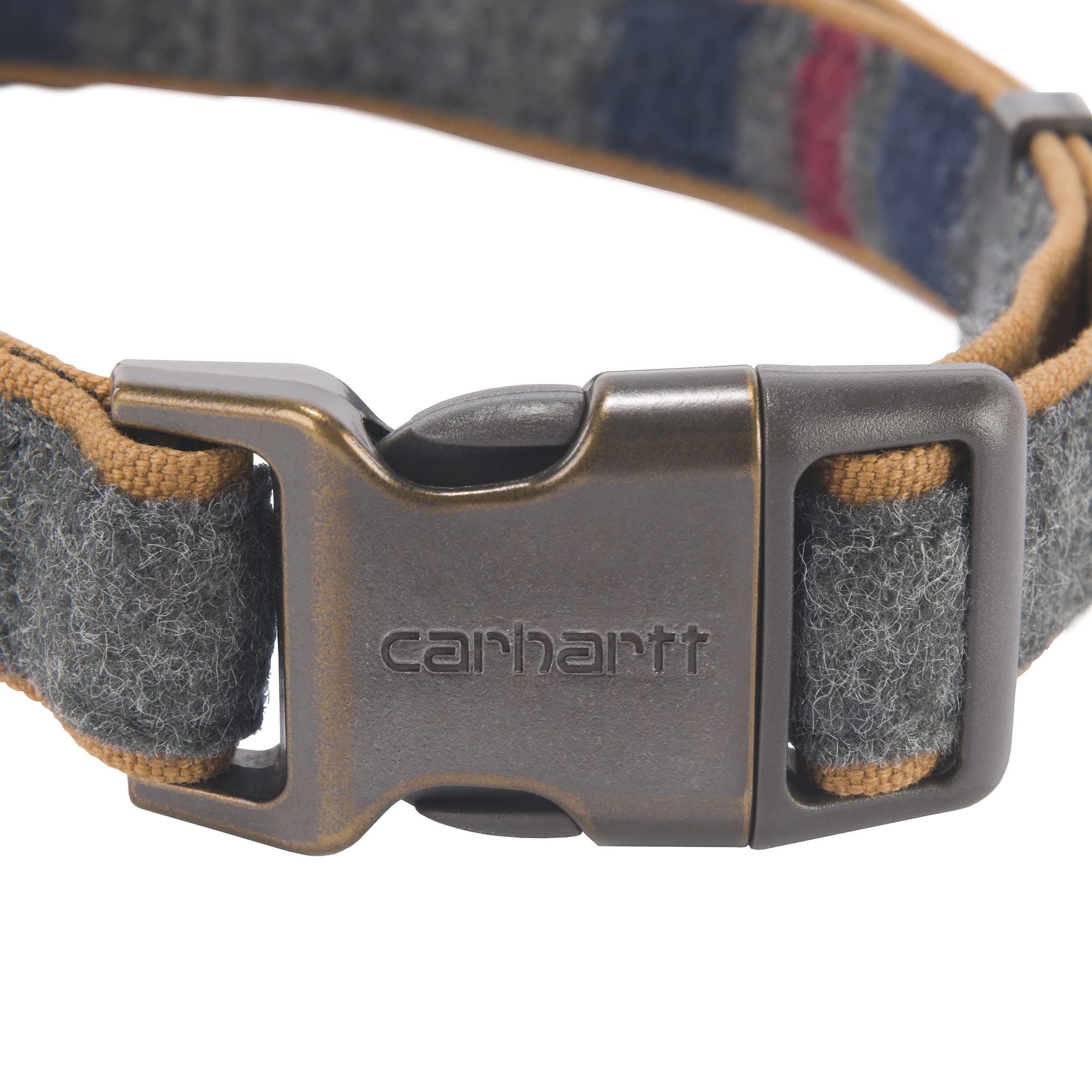 Carhartt Pet Fully Adjustable Webbing Collars For Dogs, Reflective Stitching For Visibility, Blanket Stripe, Large