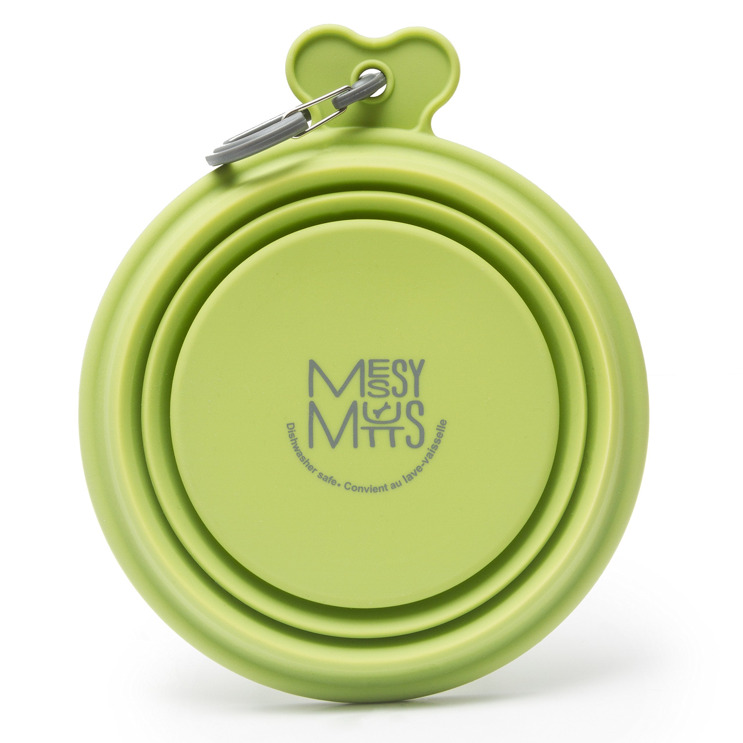 Messy Mutts Silicone Collapsible Bowl | Pet Travel Necessity | Portable Water or Food Dish | Pop Up Watering Bowl | Camping, Hik