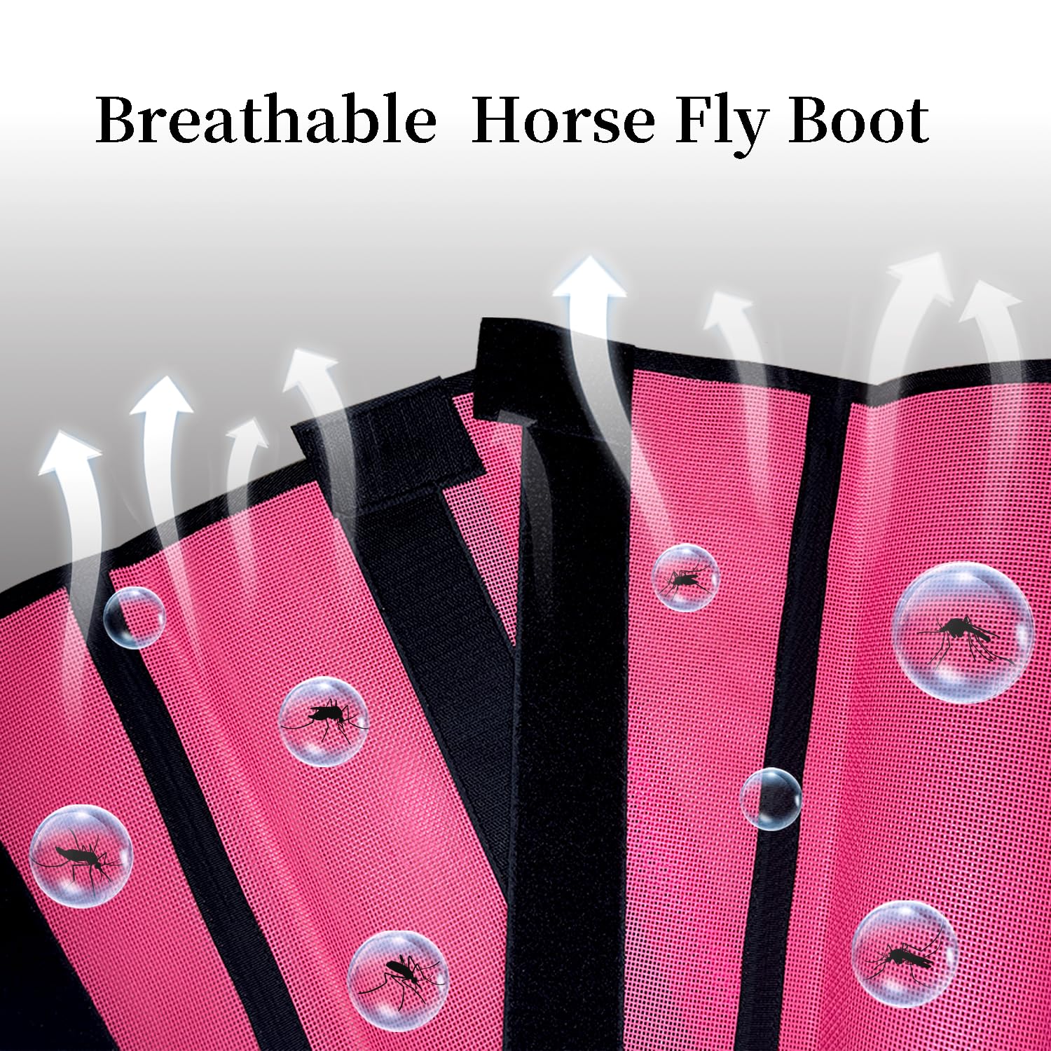 Nizhome 8 Pack Horse Fly Boots, Horse Leggings Set Of 8 Loose Fitting & Non-Slip, Breathable Mesh Fitting Boots For Horses Reduc