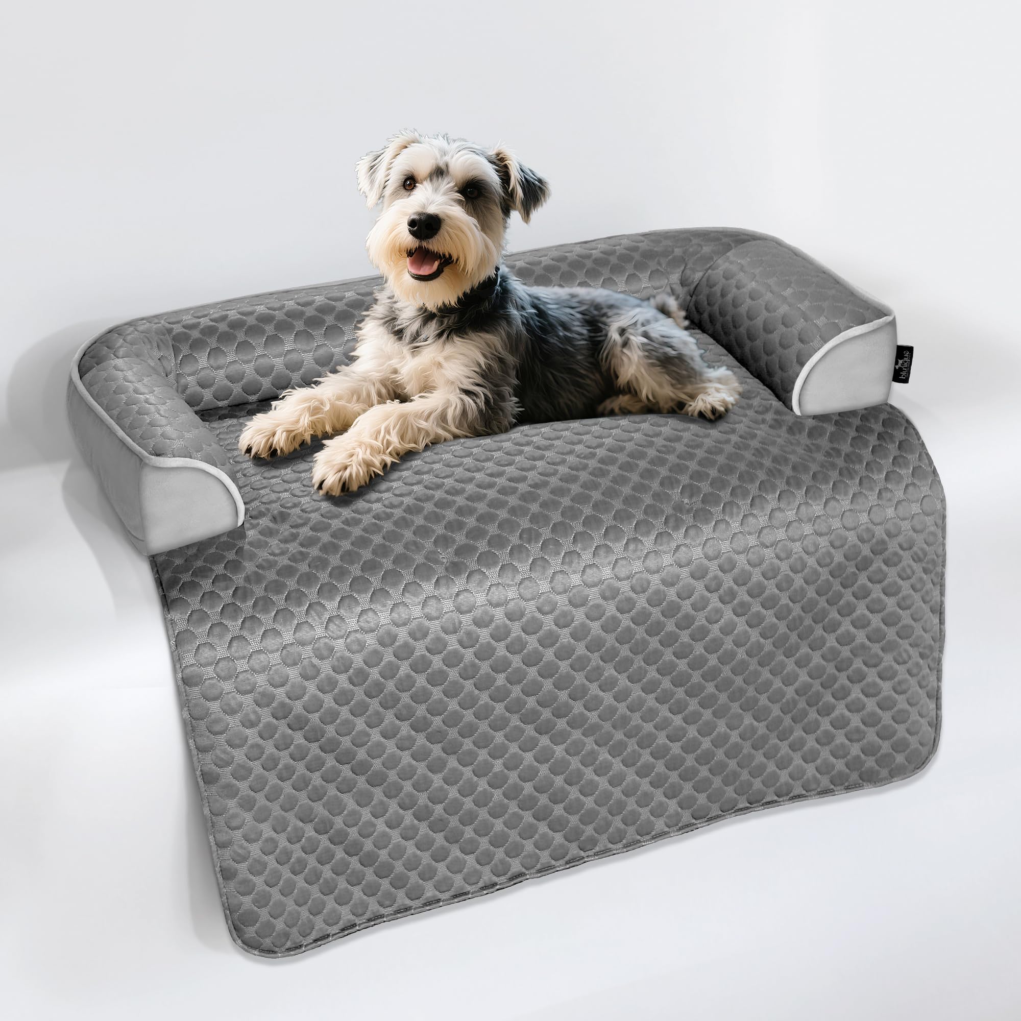 Blunique Large Cooling Dog Bed, 41 X 37 Inch Waterproof Couch Cover For Dogs Washable, Non-Slip Bottom, Self Cooling Mat For Dog