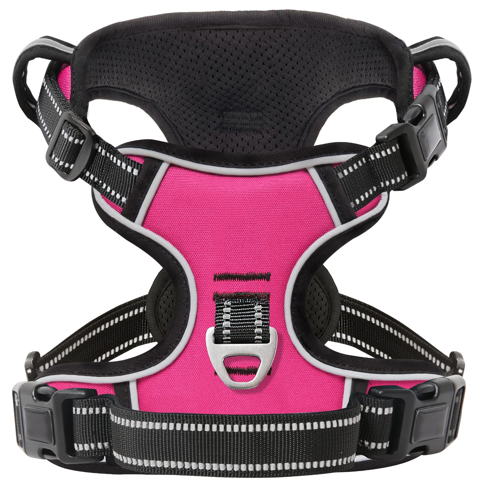 No Pull Dog Harness, No Choke Front Lead Dog Reflective Harness, Adjustable Soft Padded Pet Vest With Easy Control Handle For Small Medium Large Dogs