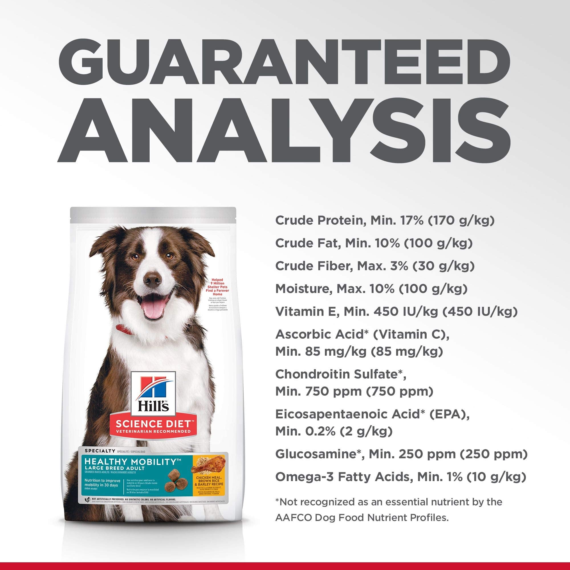 Hills Science Diet Healthy Mobility Large Breed Adult Dry Dog Food 1-5, Quality Protein for Mobility & Joint Support, Chicken,