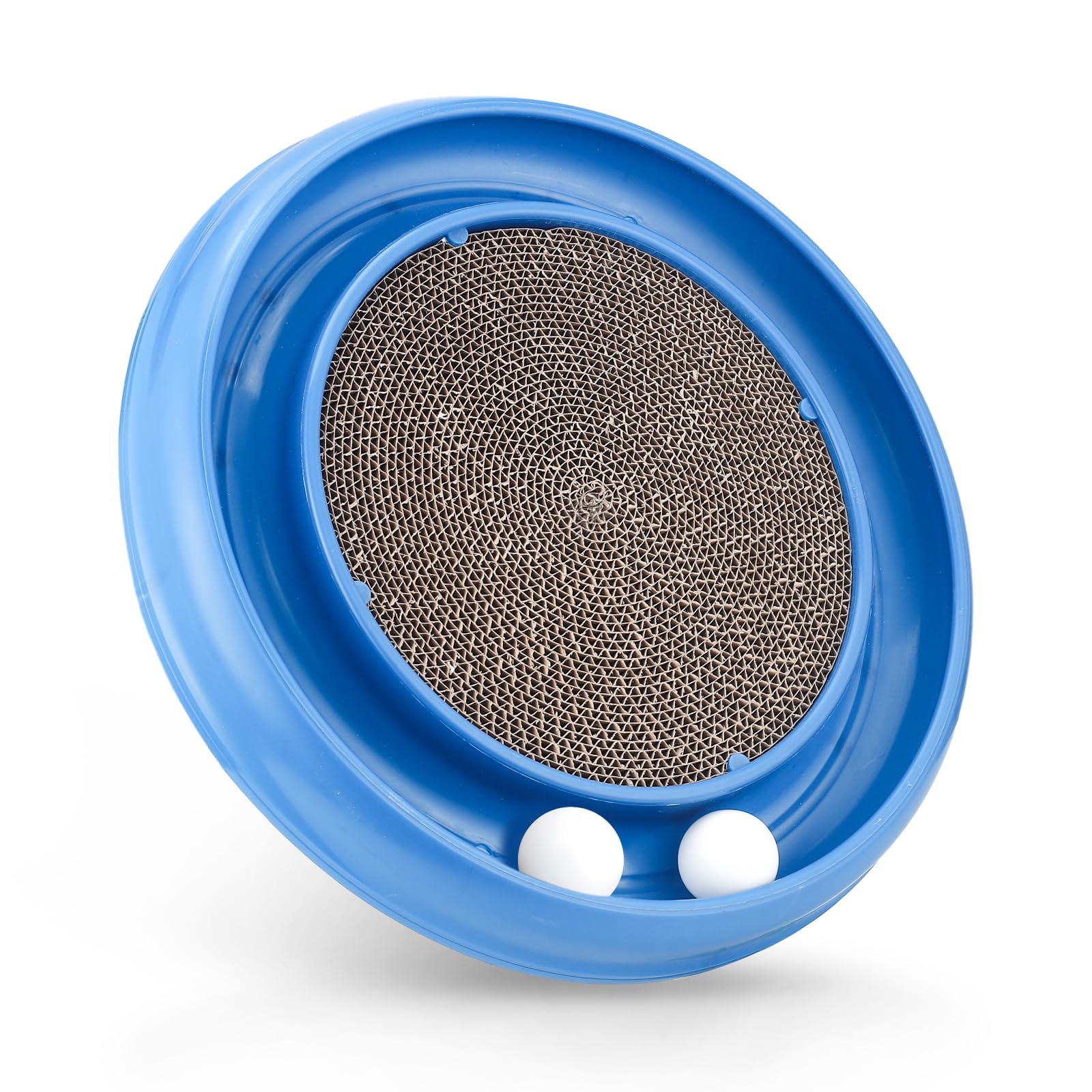 Peomliee Cat Scratching Board With Balls For Cats Grinding Claw, Round Cat Scratcher Interactive Toy, Cat Ball Track Scratcher P