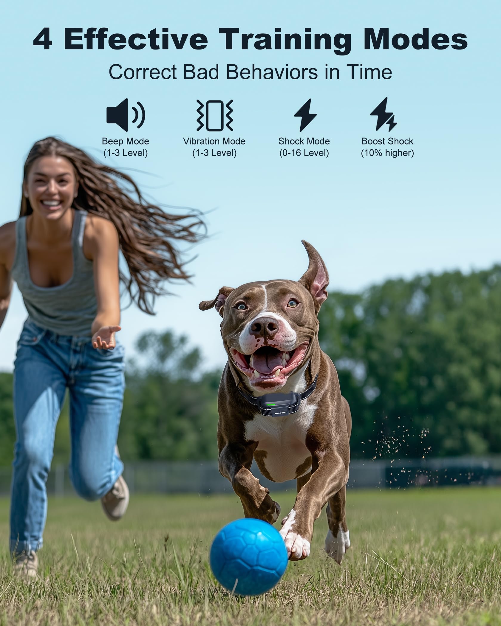 Jugbow Dog Shock Collar - 4200Ft Dog Training Collar With Remote For 5-120Lbs Small Medium Large Dogs, Ipx8 Waterproof E Collar