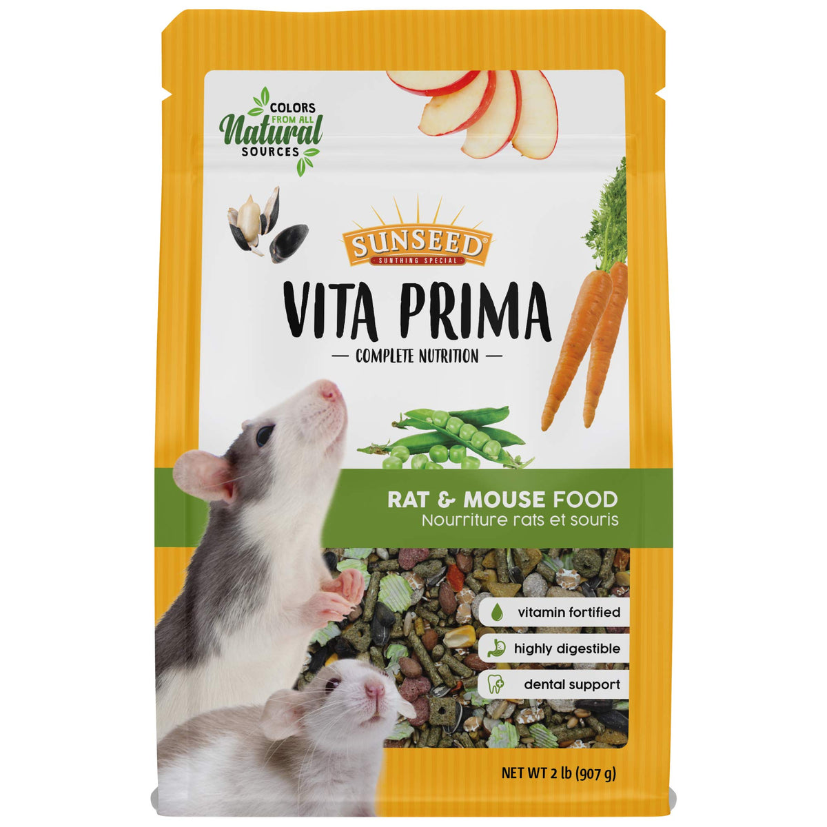 Sunseed Vita Prima Complete Nutrition Rat & Mouse Food, 2 Lbs