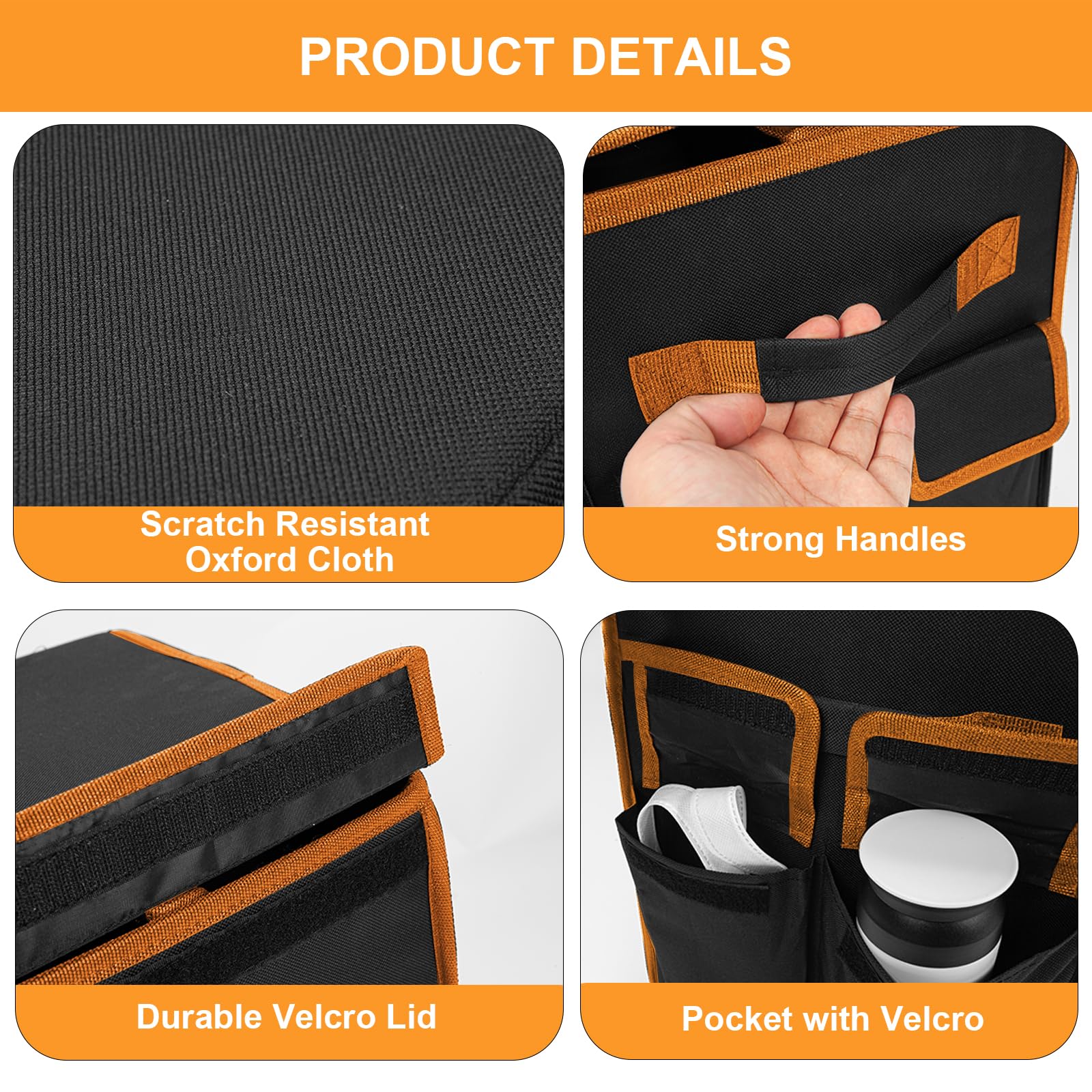 Back Seat Extender For Dogs Up To 200Lbs, Backseat Extender With Storage Pockets, Collapsible Dog Car Front Seat Extender For Tr