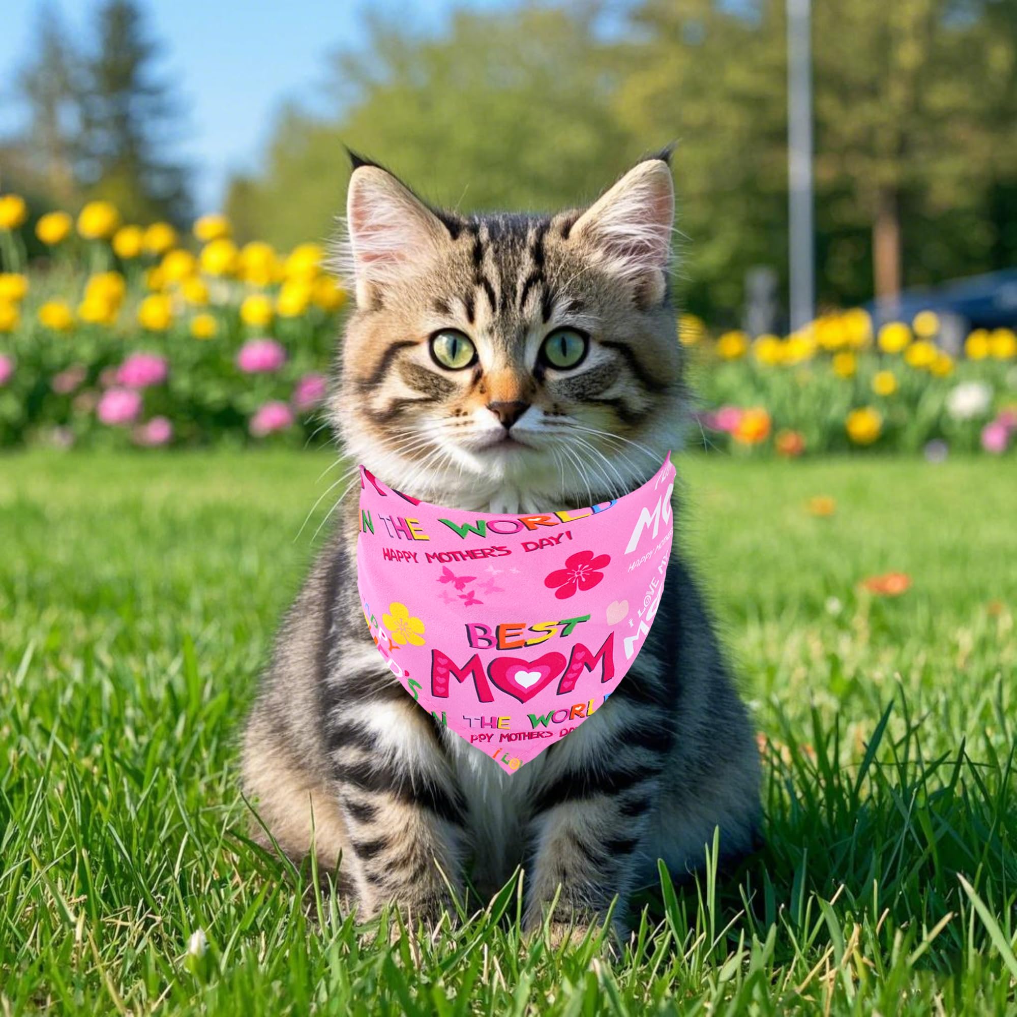 Pai Sence 30 Pack Mothers Day Dog Bandanas Bulk For Small Dogs Kittens Breed 18 Inch Love Mom Dog Bandanas Xs Puppy Doggy Best M