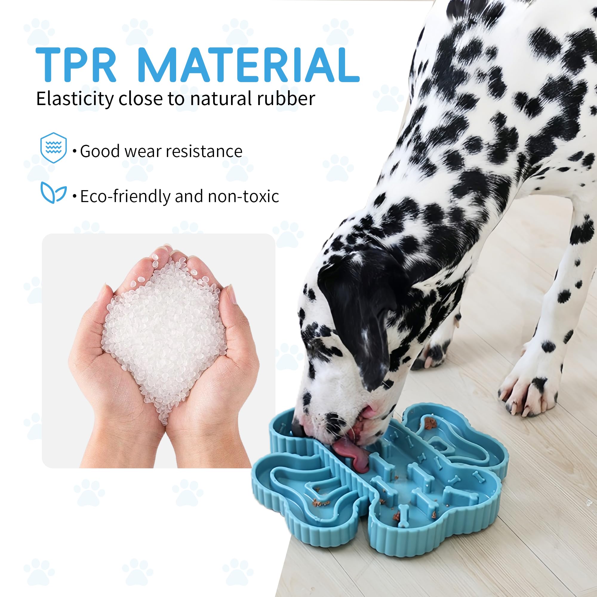 Slow Feeder Dog Bowls: Silicone Slow Eating Dog Food Bowl for Small Medium Large Breed - Puppy Puzzle Bowl Anti-Choking Stop Blo