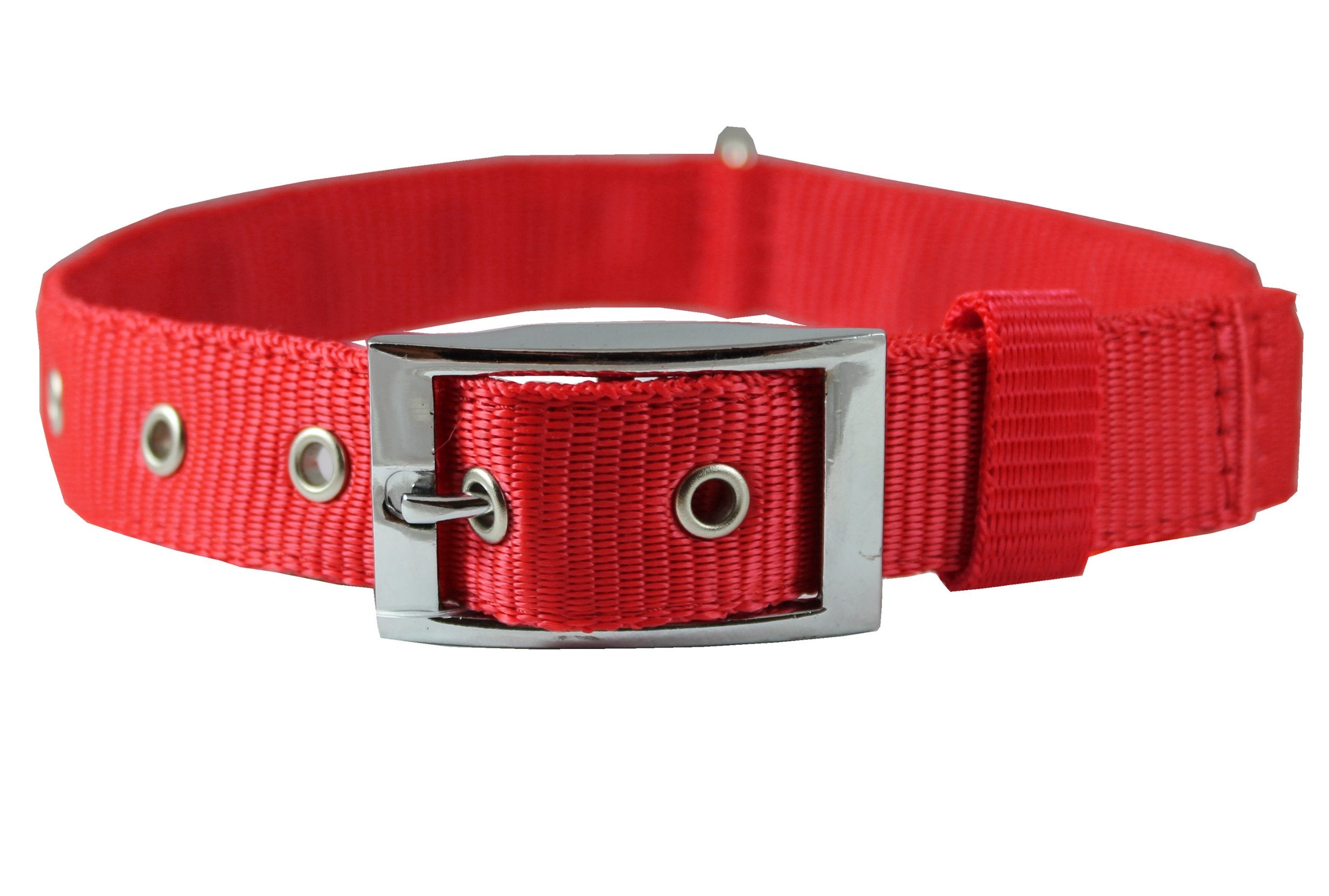 Double Nylon Dog Collar Rhinestones 1' Wide Fits 17'-21.5' Neck Labrador. Amstaff, Retriever