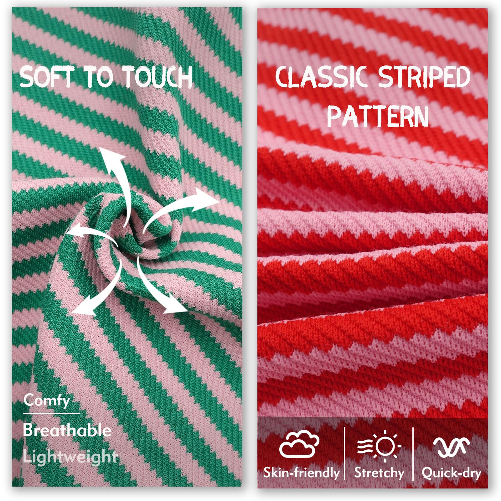 Kyeese 2Pack Dog Shirts Striped For Small Dogs Soft Stretchy Pet T-Shirts Lightweight Tank Top Sleeveless Vest Breathable Cat Ou