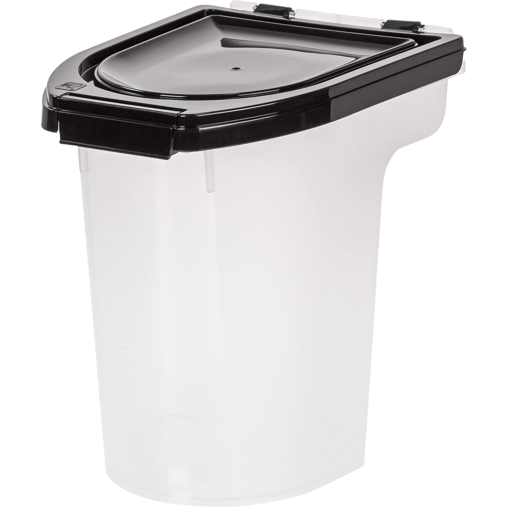 IRIS USA 6 Lbs / 8 Qt WeatherPro Airtight Pet Food Storage Container/Treat Box for Dog Cat and Bird Food, Keep Pests Out, Transl