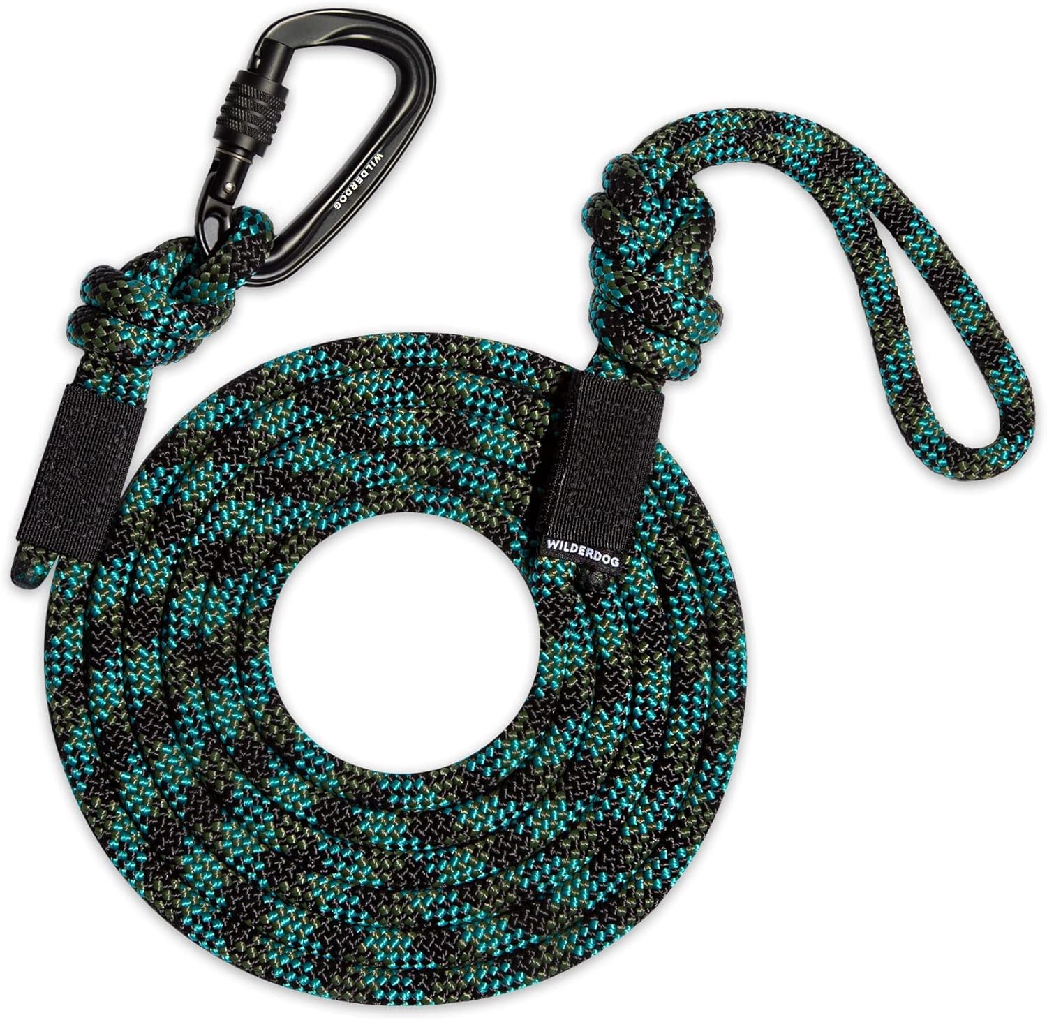 Wilderdog Carabiner Climbing Rope Dog Leash For Medium & Large Dogs - 5Ft - Granite