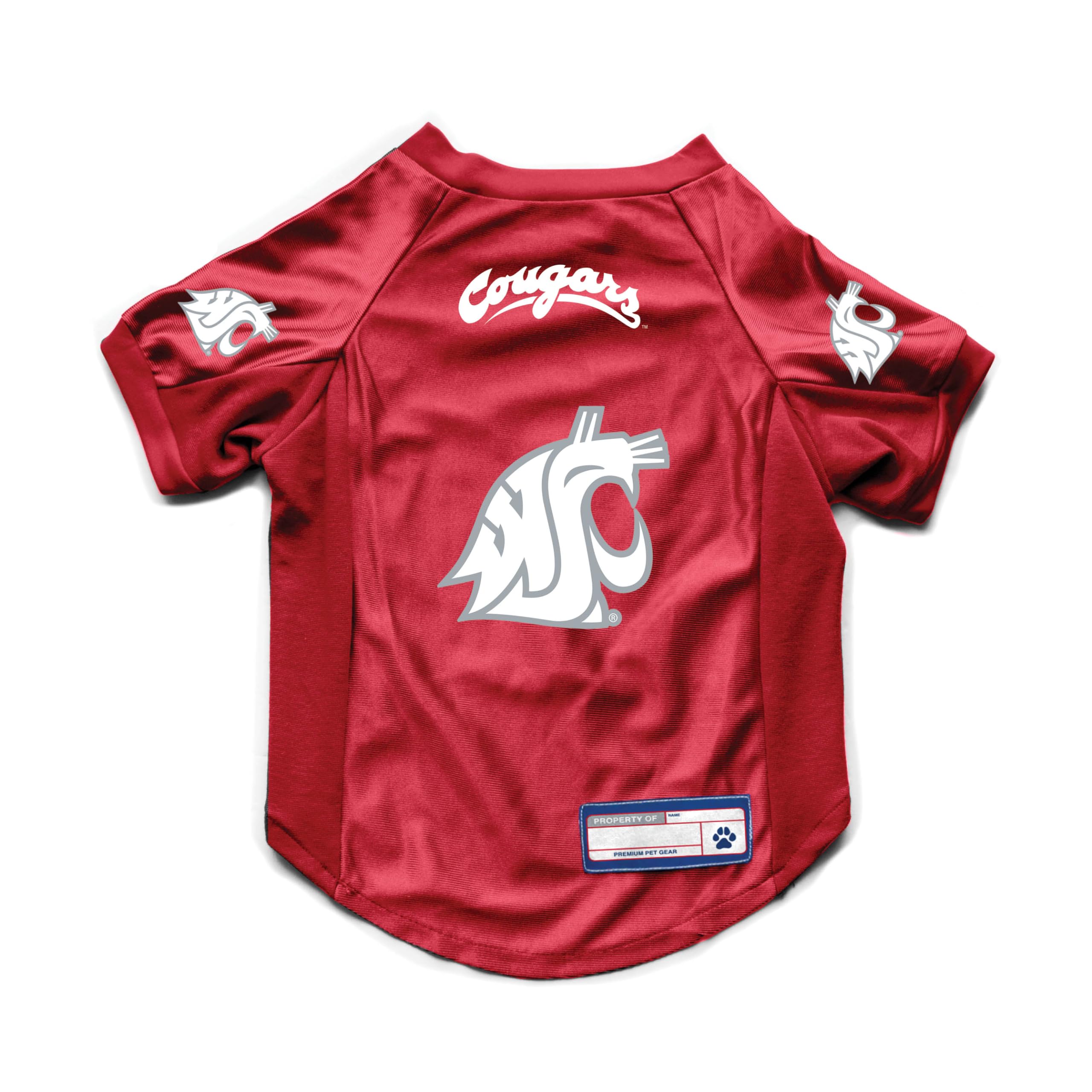 Washington State Cougars Pet Jersey Stretch Size S - Special Order