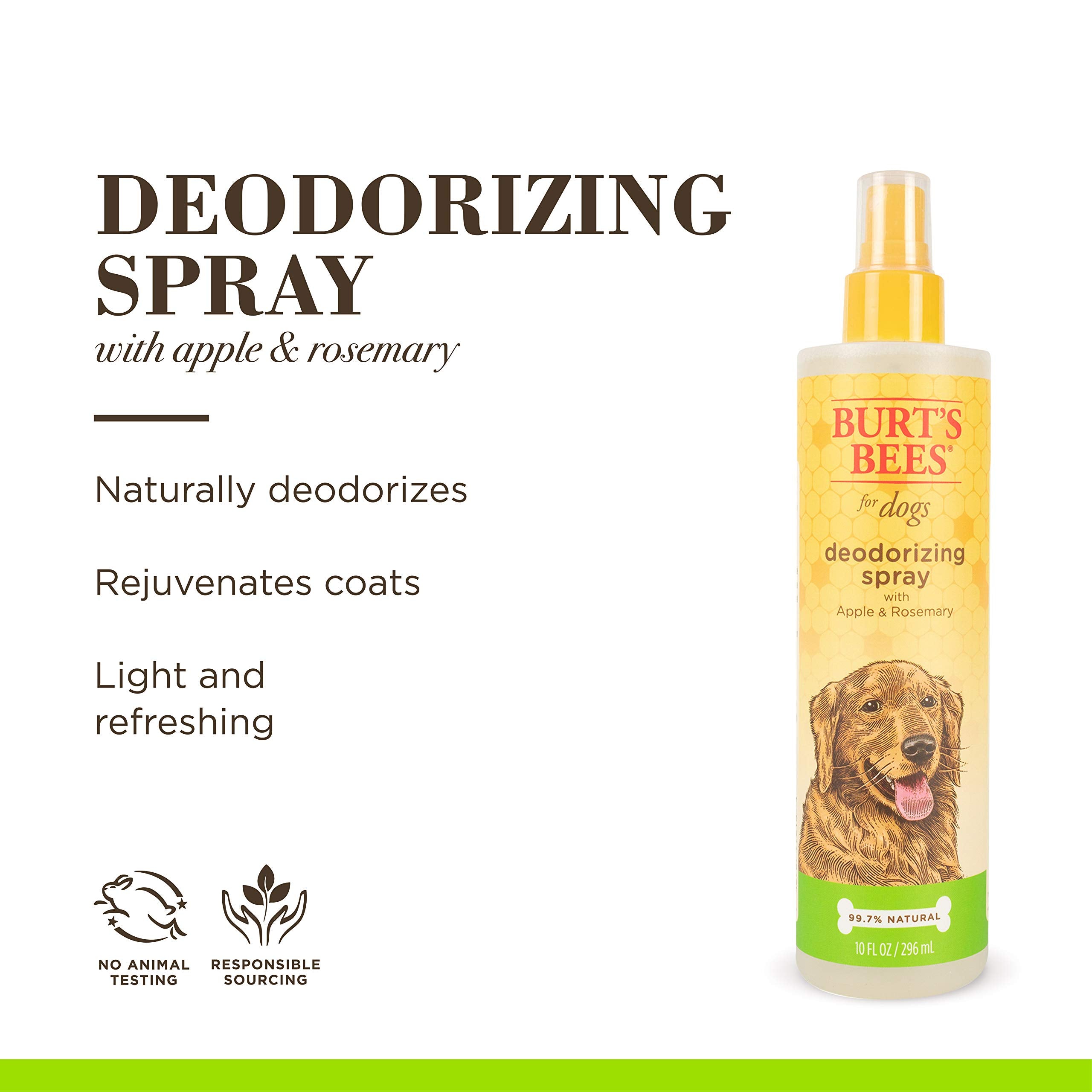 Burt'S Bees For Pets Deodorizing Spray For Dogs With Apple And Rosemary, 6Pk, 99.7% Natural Origin Formulas, Waterless Dog Shamp