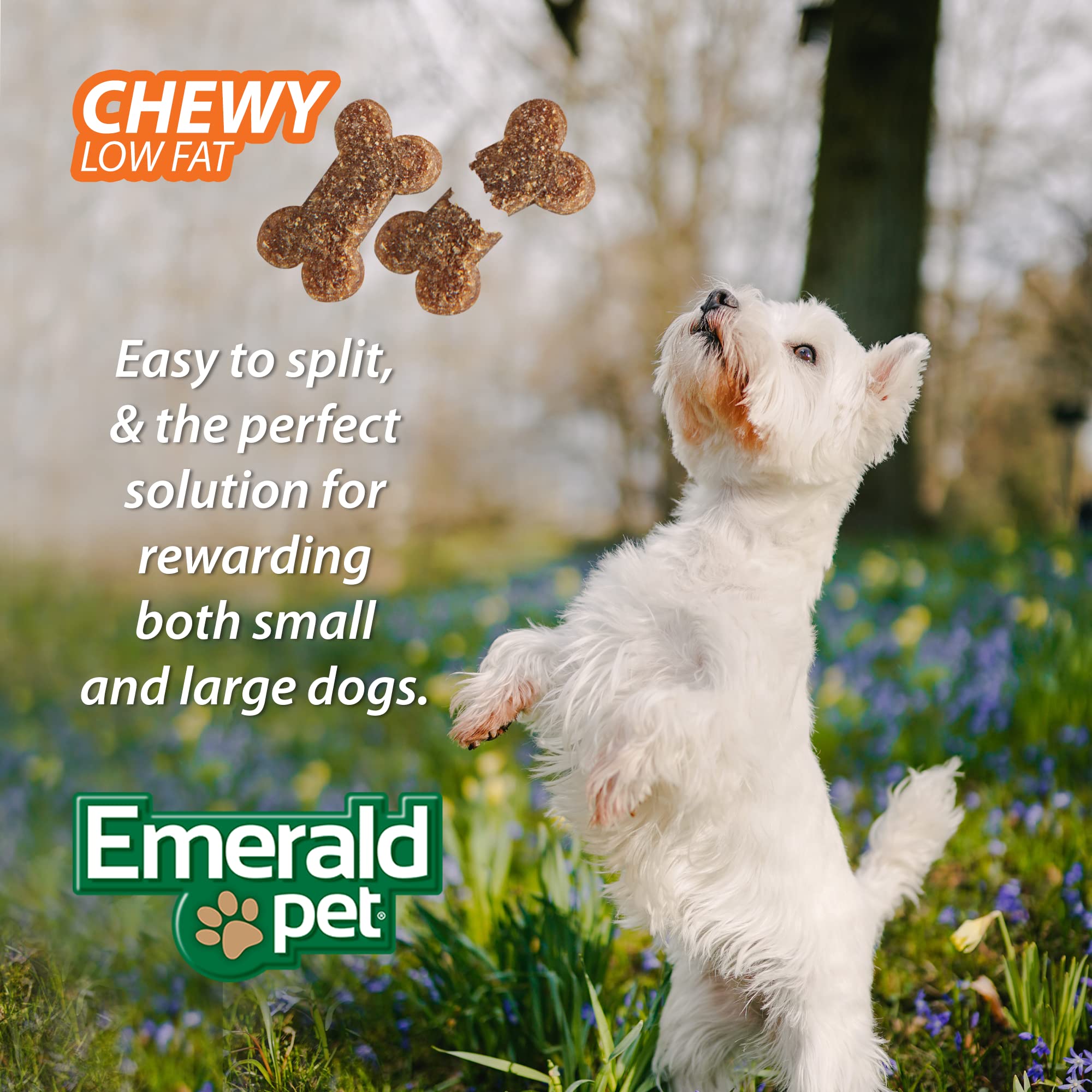 Emerald Pet Little Chewzzies Wheat Free Training Dog Treats - Healthy and Tasty Natural Dog Chews with Real Meat or Peanut Butte