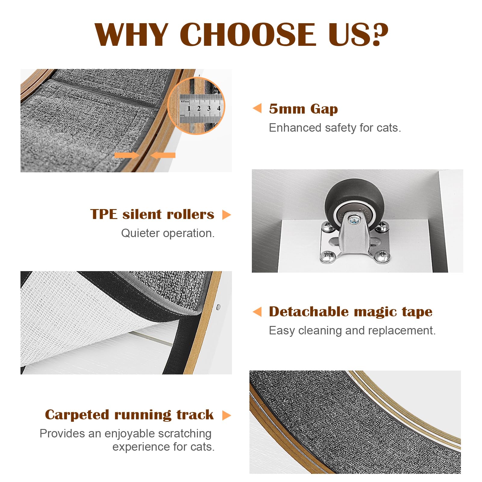 Cat Wheel, 47'' Xl Large Cats Exercise Running Wheel, Cat Treadmill For Indoor Cats