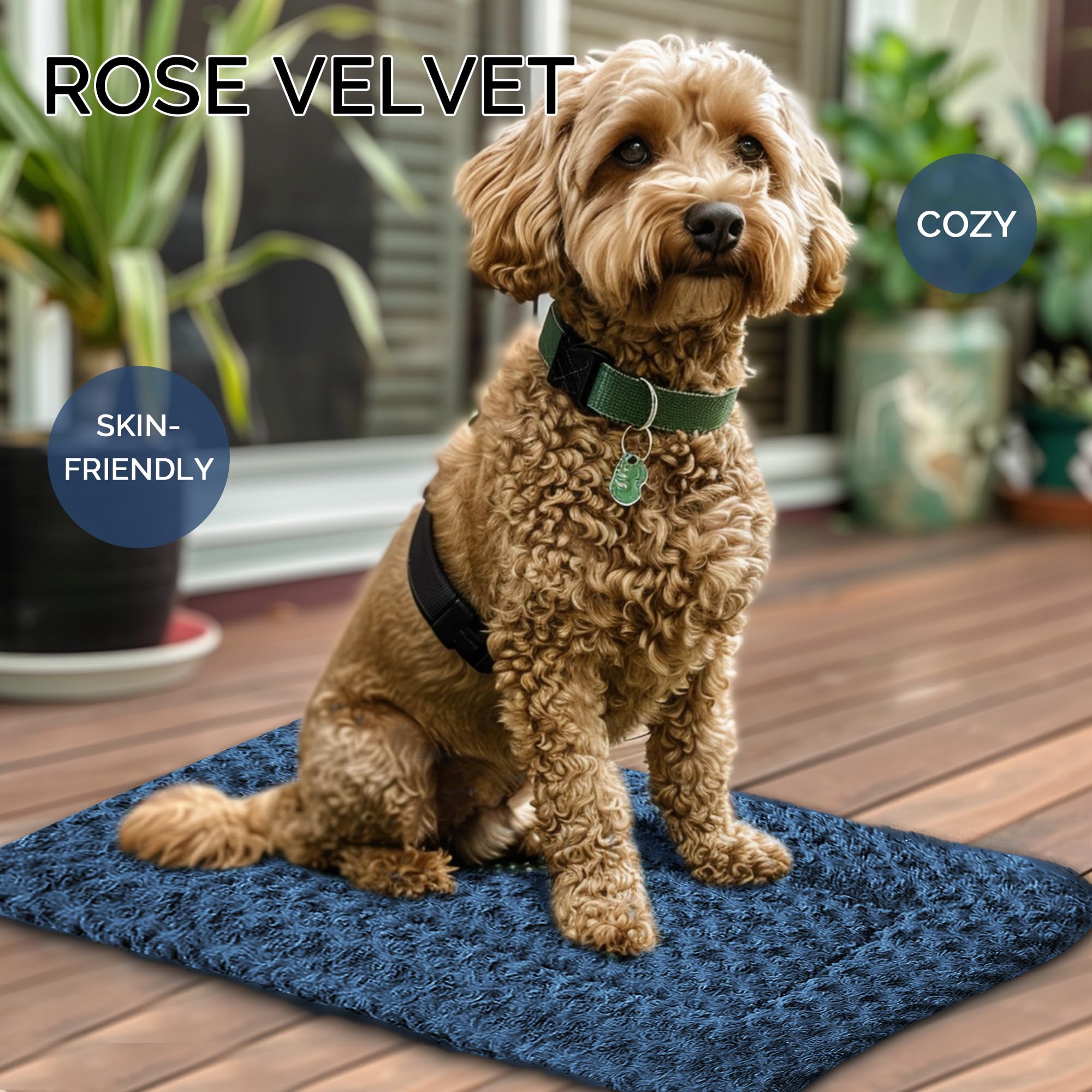 Reversible Dog Mat For Pet Comfort - Soft Bed Crate Pads With Dual-Sided Design For All Seasons - Durable, Machine Washable For