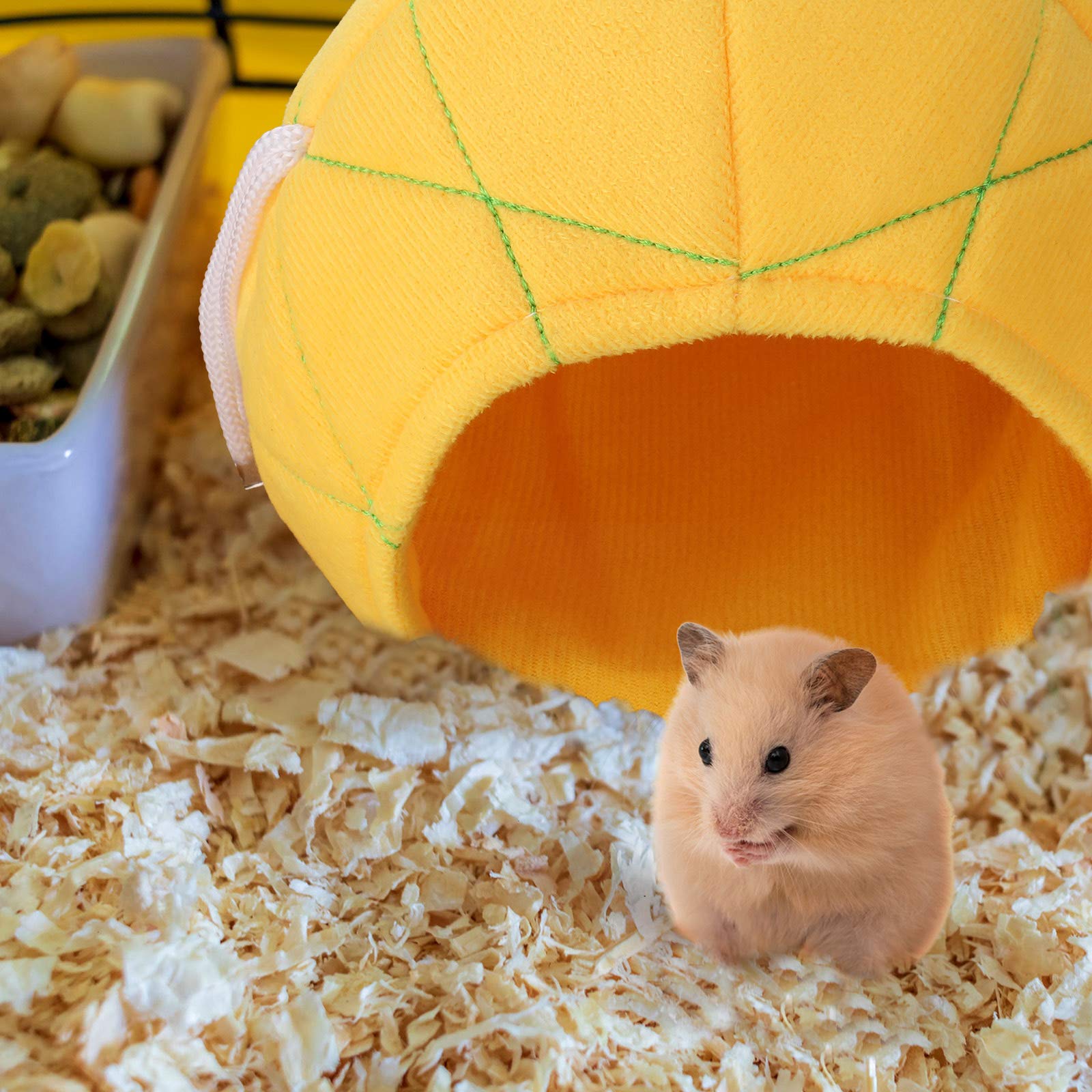 Jetec 2 Pieces Hamster Hammock Soft Bed Small Pet House Animals Hamster Hanging House Cage Nest For Guinea Pig Rat Chinchilla Sl