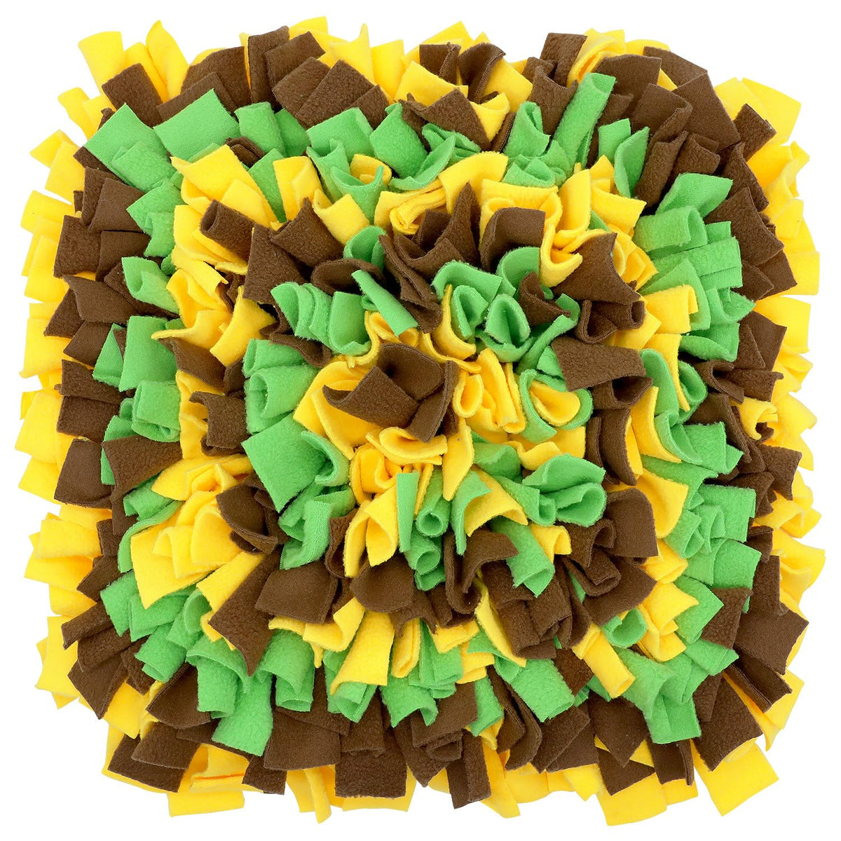 Livekey Pet Snuffle Mat For Dogs, Dog Feeding Mat, Nosework Training Mats For Foraging Instinct Interactive Puzzle Toys (Yellow&