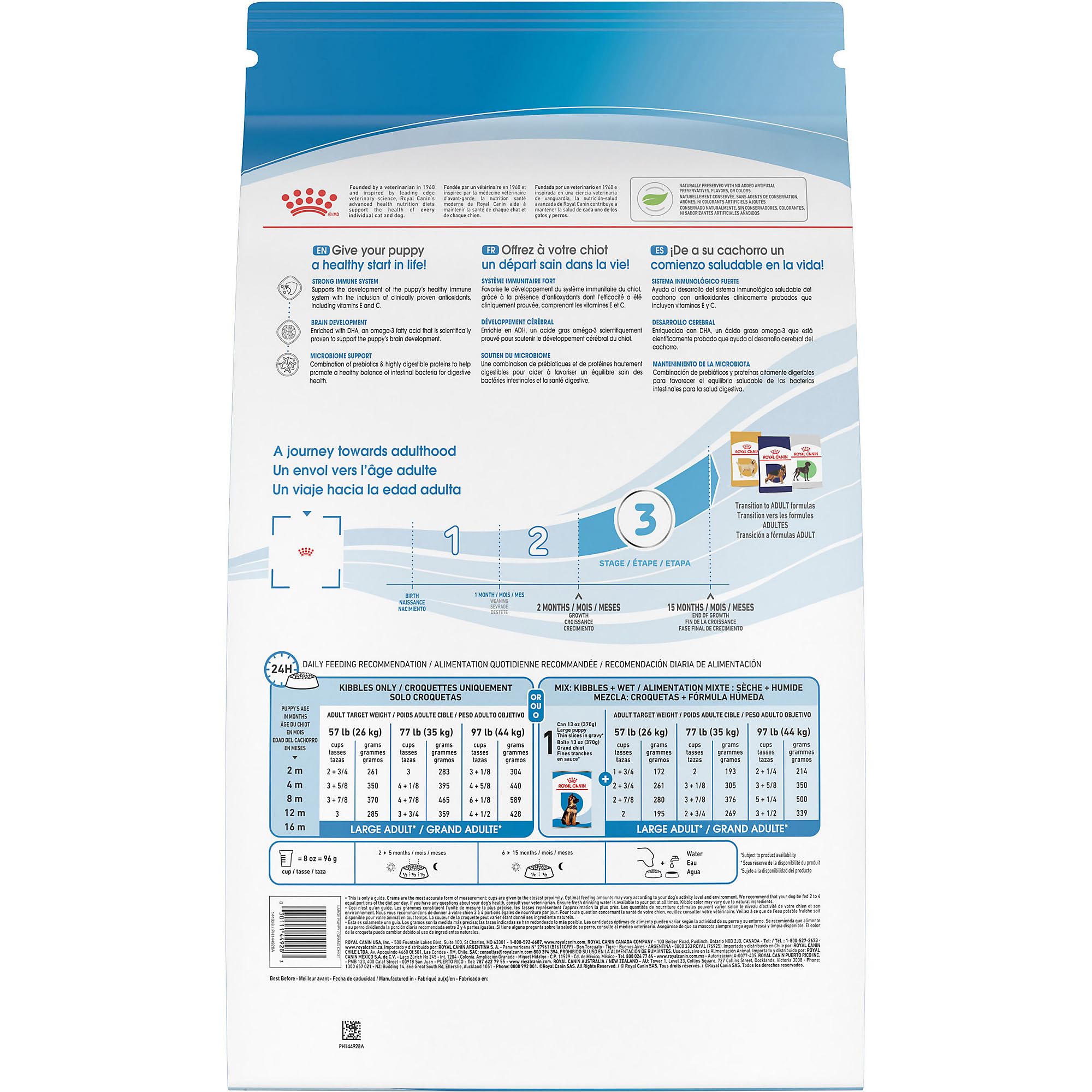 Royal Canin Size Health Nutrition Dry Large Breed Puppy Food, Supports Brain Development, Immune Support and Digestive Health, 3