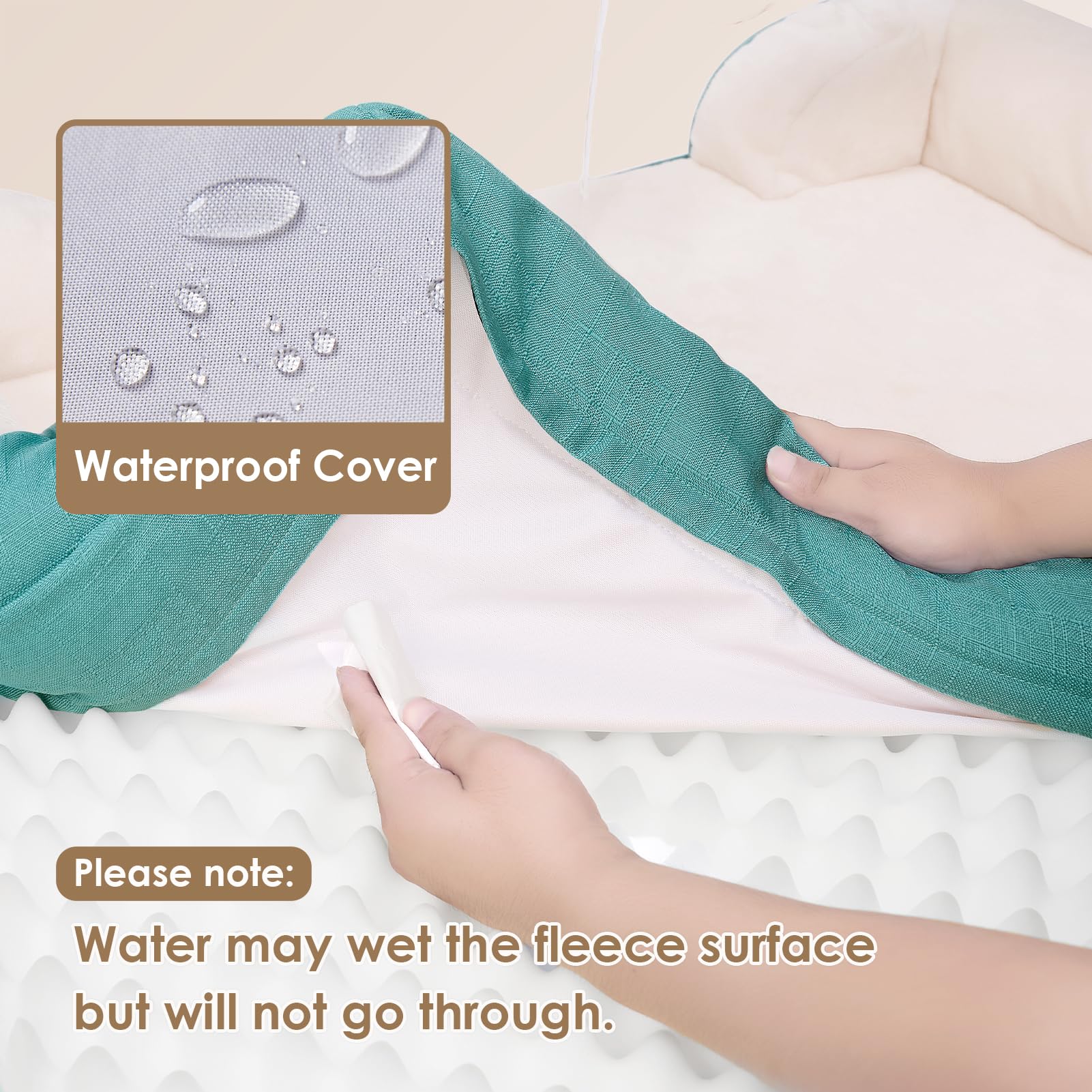 Eheyciga Orthopedic Dog Bed For Small Dogs, Waterproof Memory Foam Small Dog Beds With Sides, Non-Slip Bottom And Egg-Crate Foam