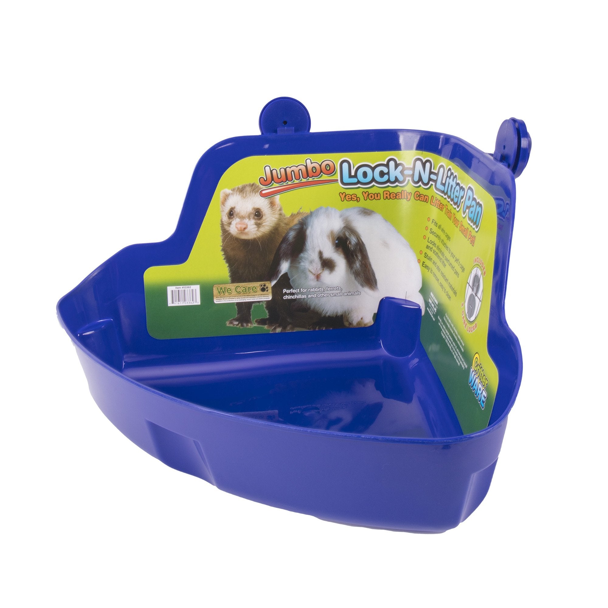 Ware Manufacturing Plastic Lock-N-Litter Bigger Pan For Small Pets, Jumbo - Colors May Vary