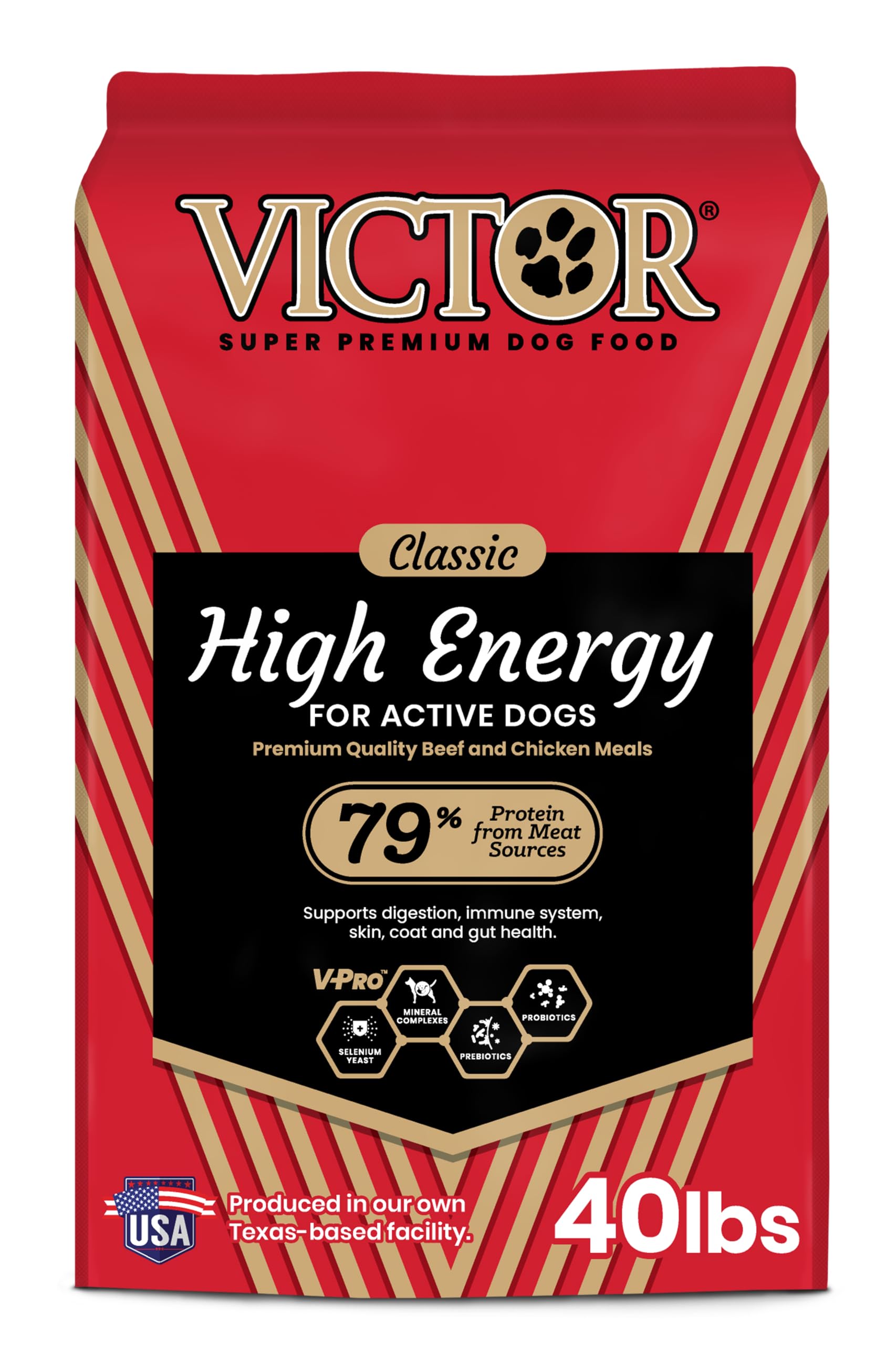 Victor Super Premium Dog Food - High Energy Dry Dog Food for Active Dogs - Gluten Free Dog Food with Beef and Chicken Meal Prote