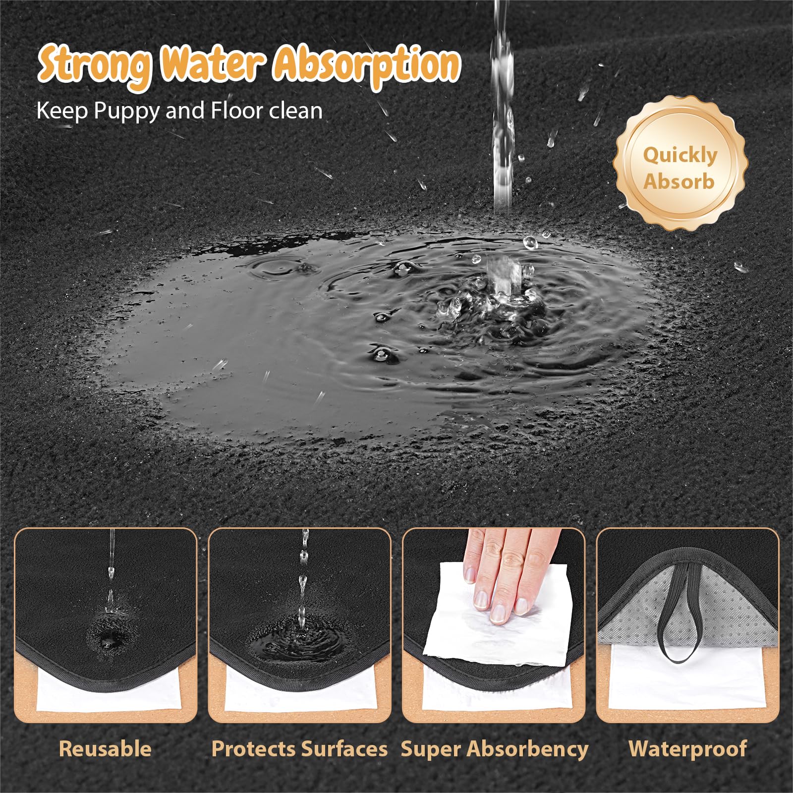 Dog Fence Puppy Pen Outdoor Pet Playpen Portable Dog Kennel Indoor Play Yard Gate For Small Medium Dogs Rabbits Cats With Bottom