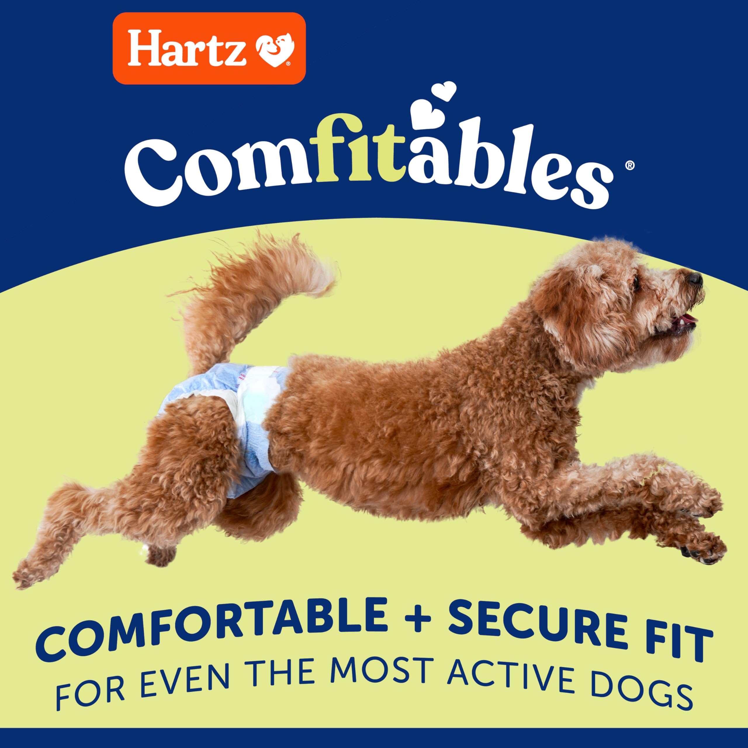 New! Hartz Comfitables Disposable Dog Diapers, Size Xxs 12 Count, Comfortable & Secure Fit, Easy To Put On, Super Absorbent Male