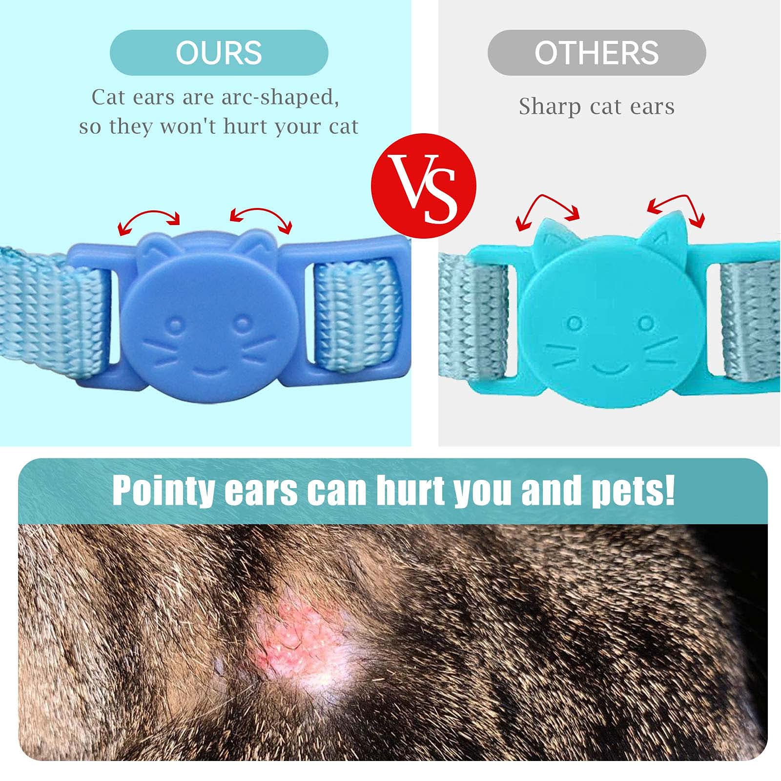 Uteuvili 12 Pcs Breakaway Cat Collars With Bell Colorful Soft Safety Buckle Cat Collars Adjustable Breakaway Kitten Collars Safe