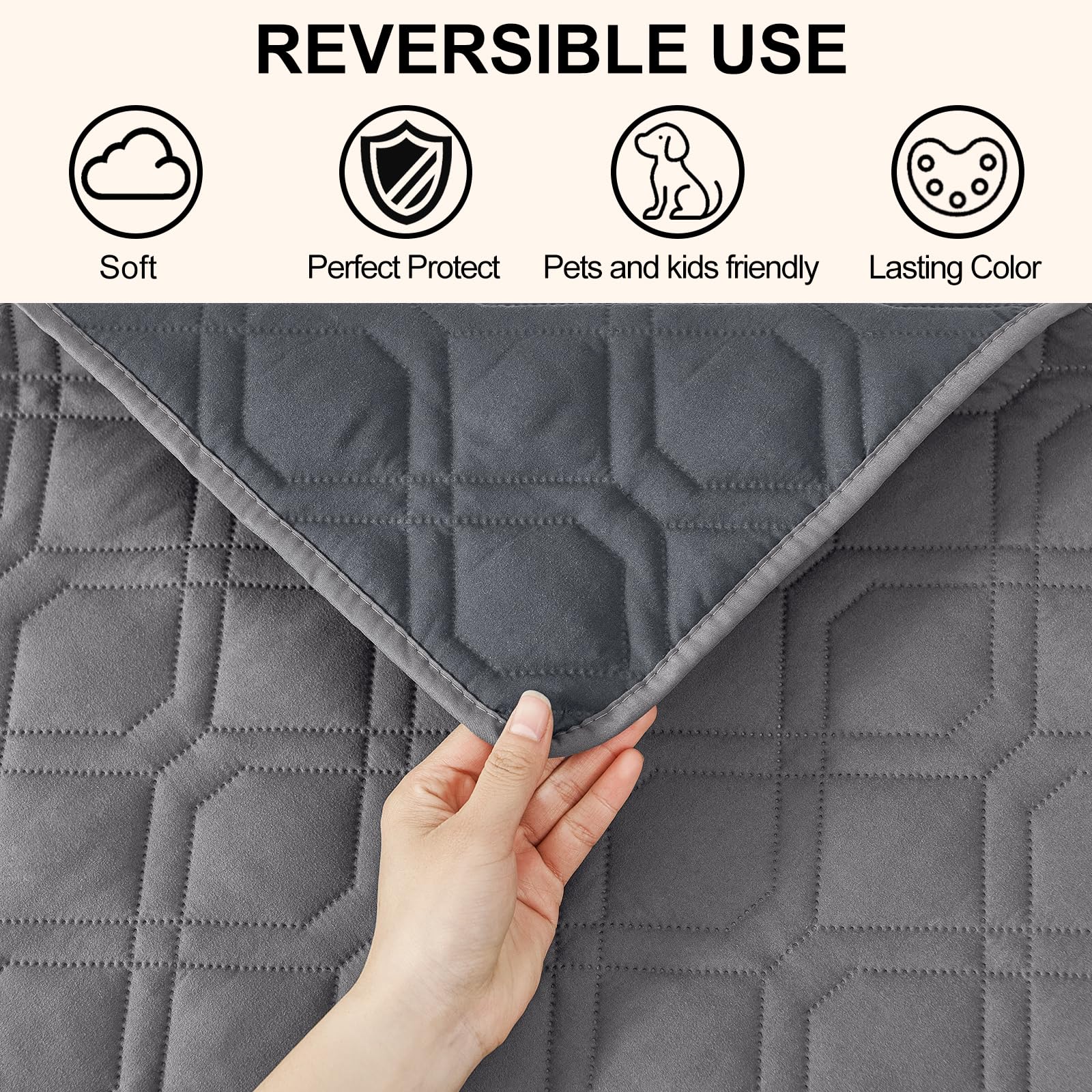 Smiry Waterproof Dog Blanket, 30X53 Inch Soft Pet Bed Cover Reversible, Washable Sofa Couch Furniture Protector For Small Medium