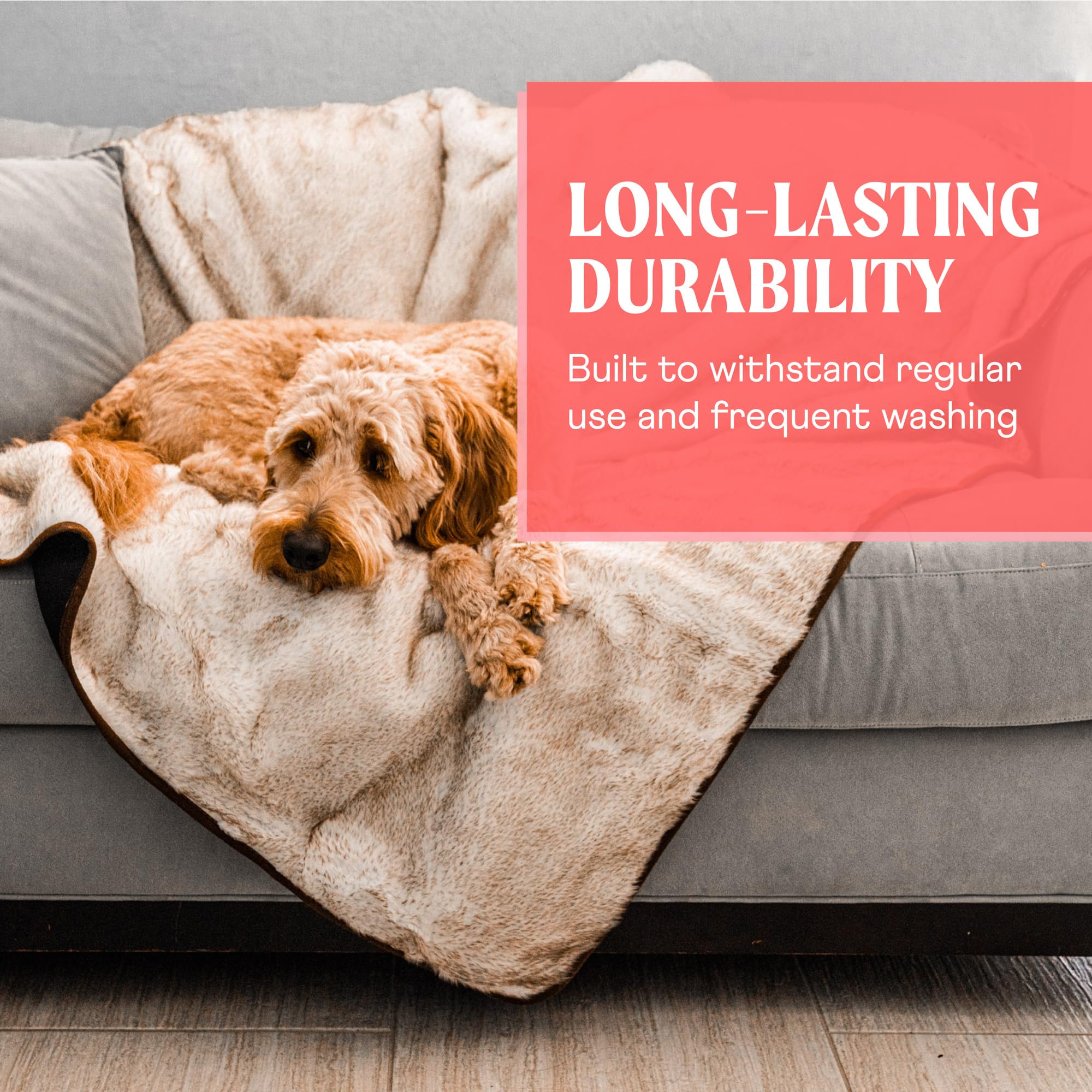 Pupprotector, Short Fur Throw, Soft Plush Waterproof Dog Blanket To Protect Car Seats And Furniture