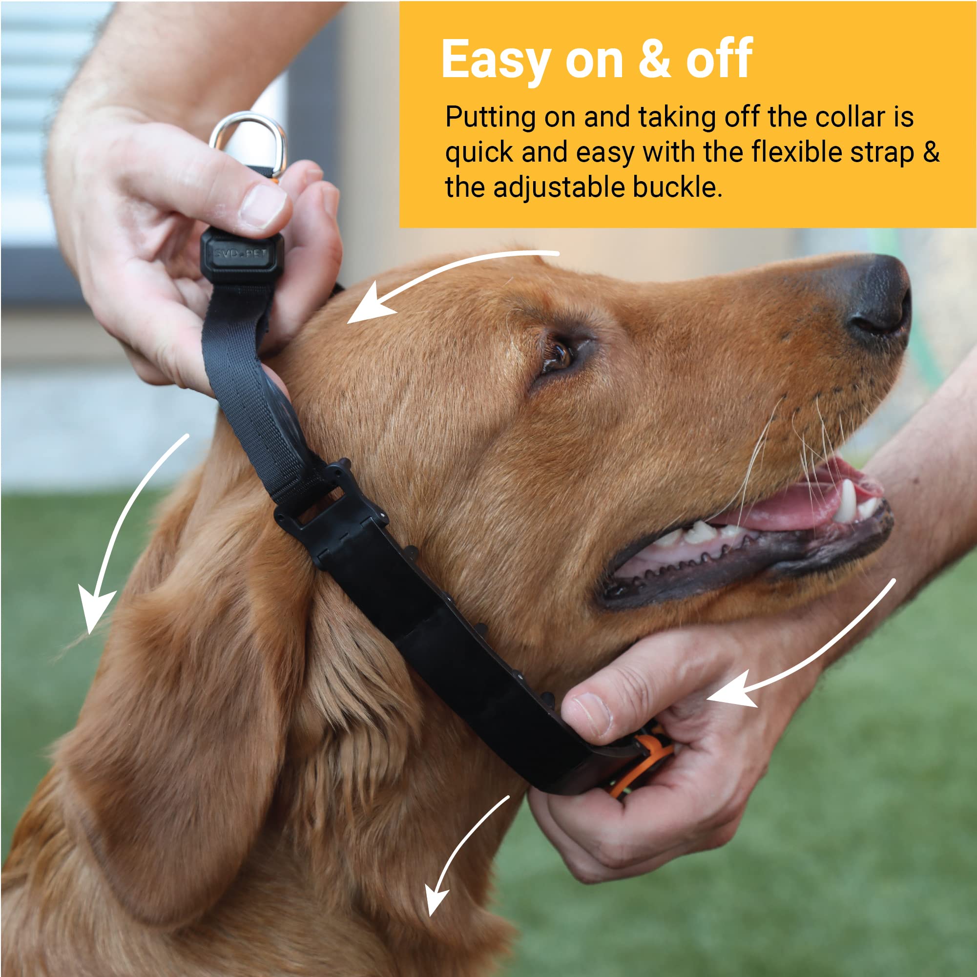 Svd.Pet Dog Prong Collar For No-Pull Training, Quick-Release Buckle Adjustable Pinch Collar For Smal, Medium, Large Dogs (Balck, Medium Size)