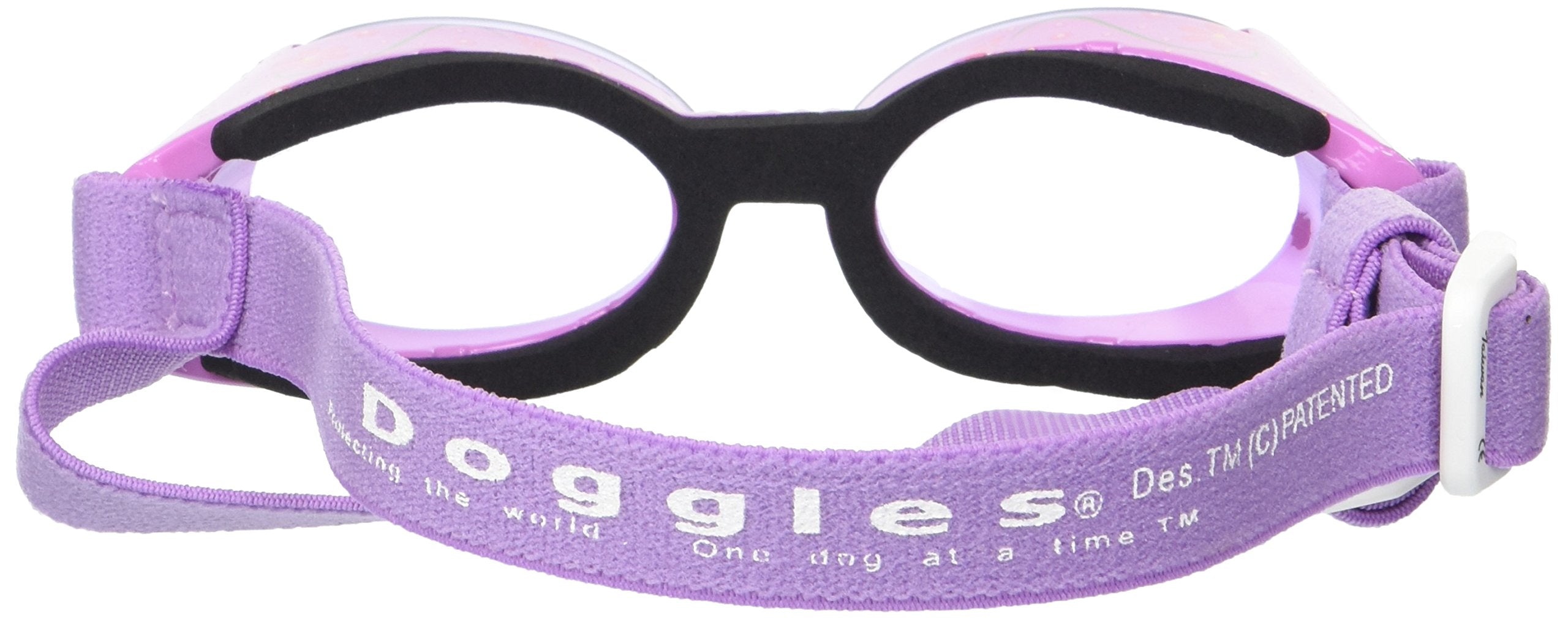 Doggles ILS Small Lilac Flower Frame with Purple Lens Dog Goggles
