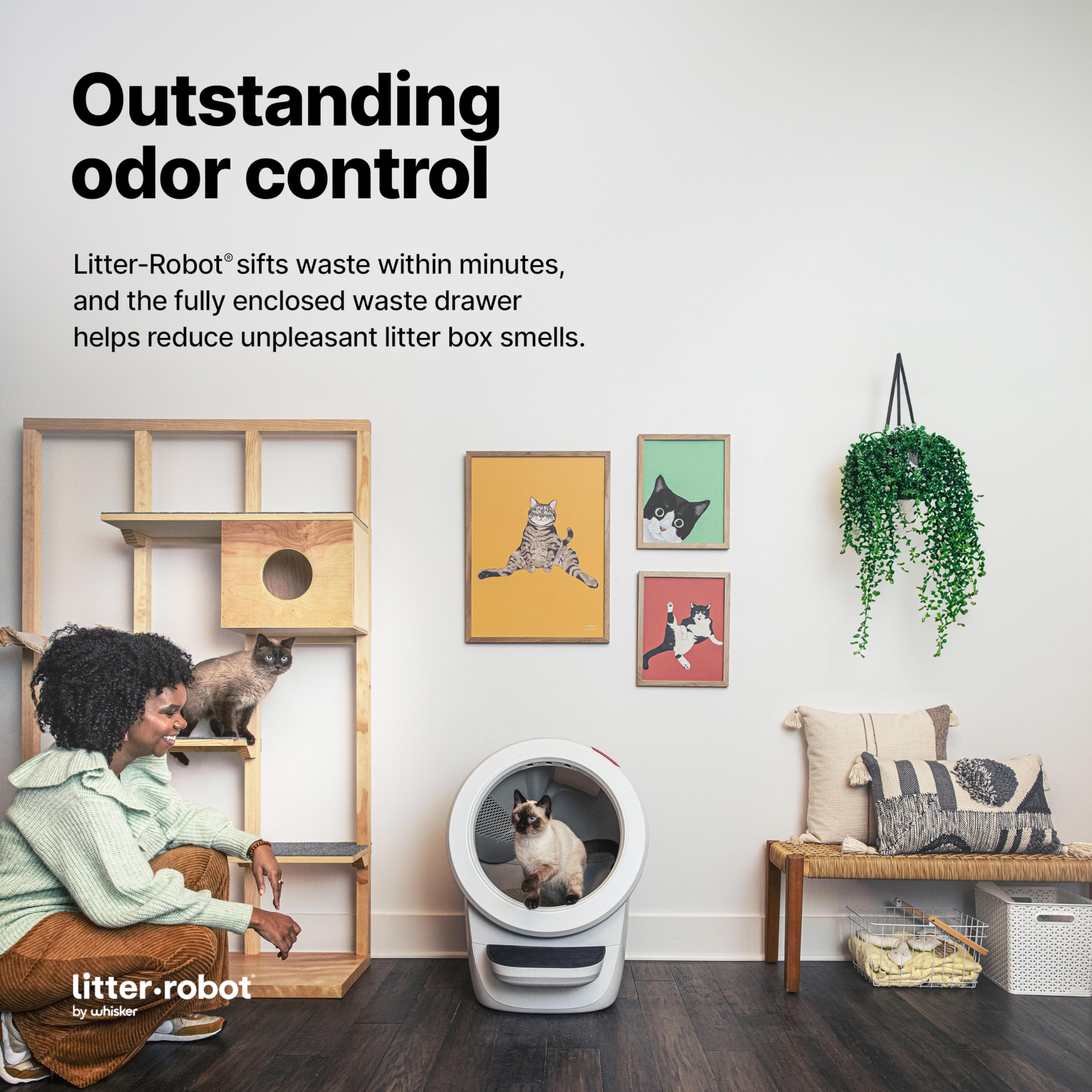 Litter-Robot 4 Carbon Filters By Whisker, 6 Pack, Custom Fit Carbon Filter Pads For Litter-Robot 4, Absorbs And Reduces Litter B