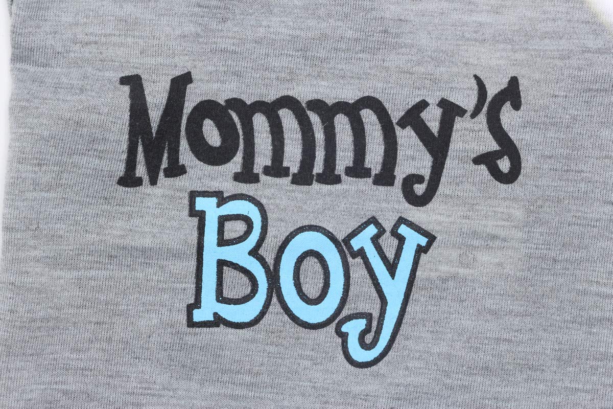 Oasis Plus Mommy'S Boy Gray Pet T-Shirt Vest Outfits Clothes For Female Male Dog Cat Rabbit